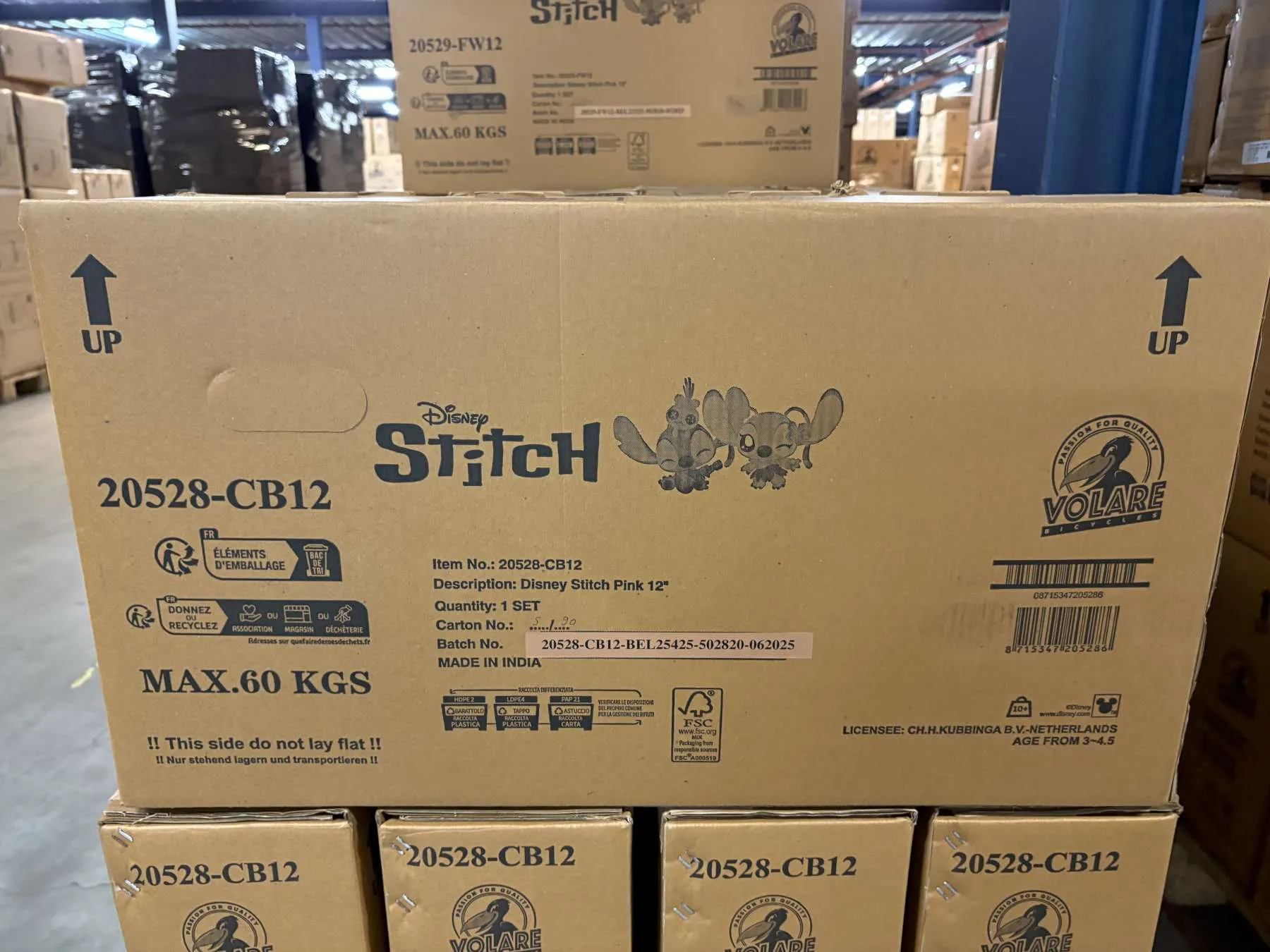 volare dječji bicikl disney stitch 12″ ružičaste boje - slika 13