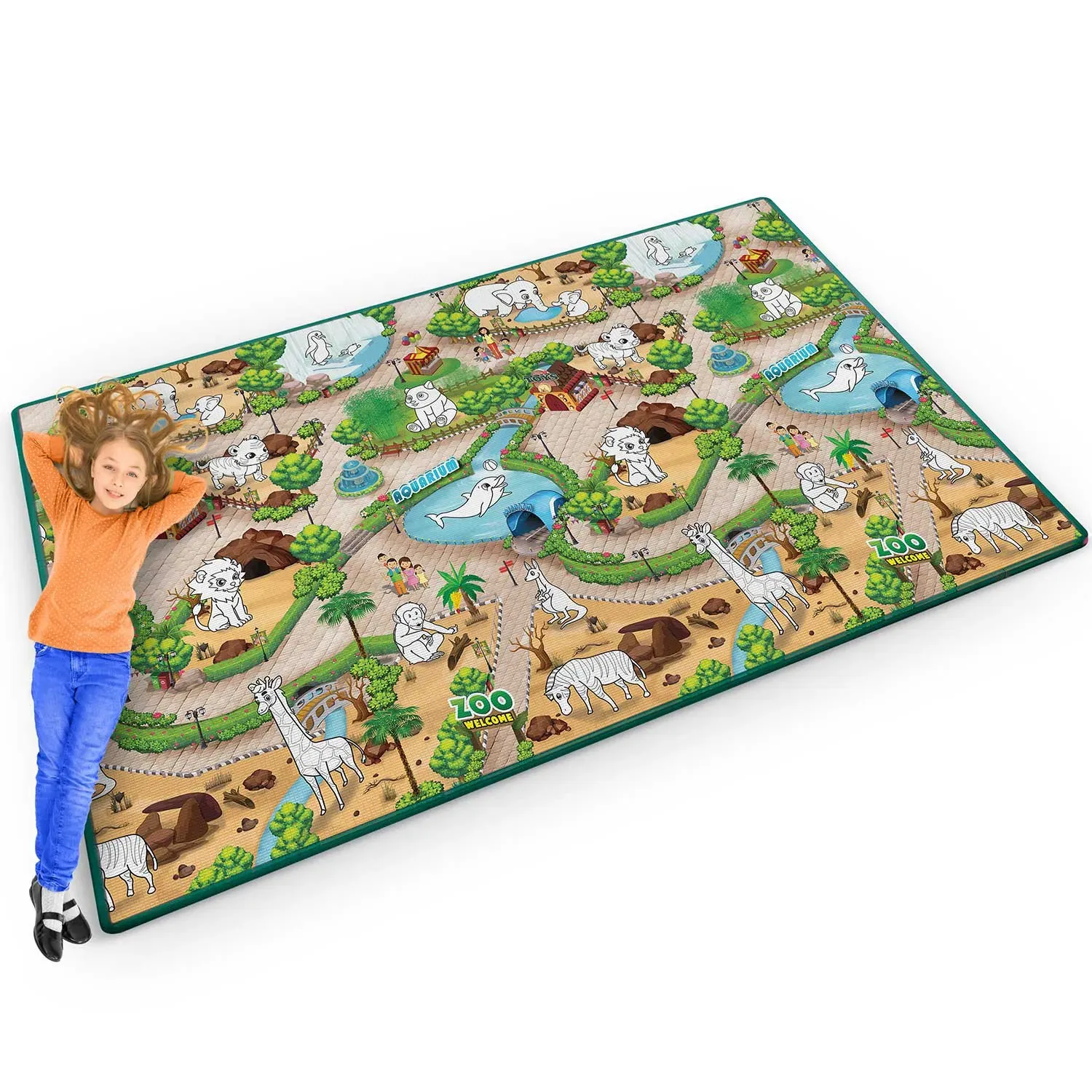 ricokids xxl podloga za bojanje + flomasteri gratis 200 x 120 x 0,3 cm - slika 2