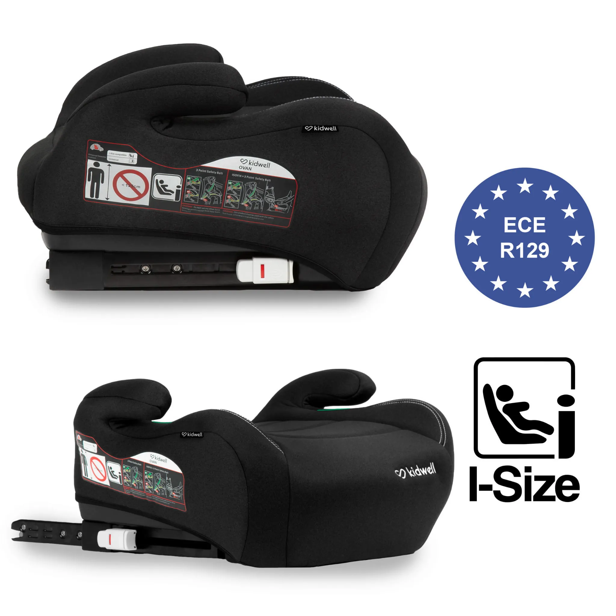 kidwell autosjedalica booster ovan, crna - slika 6