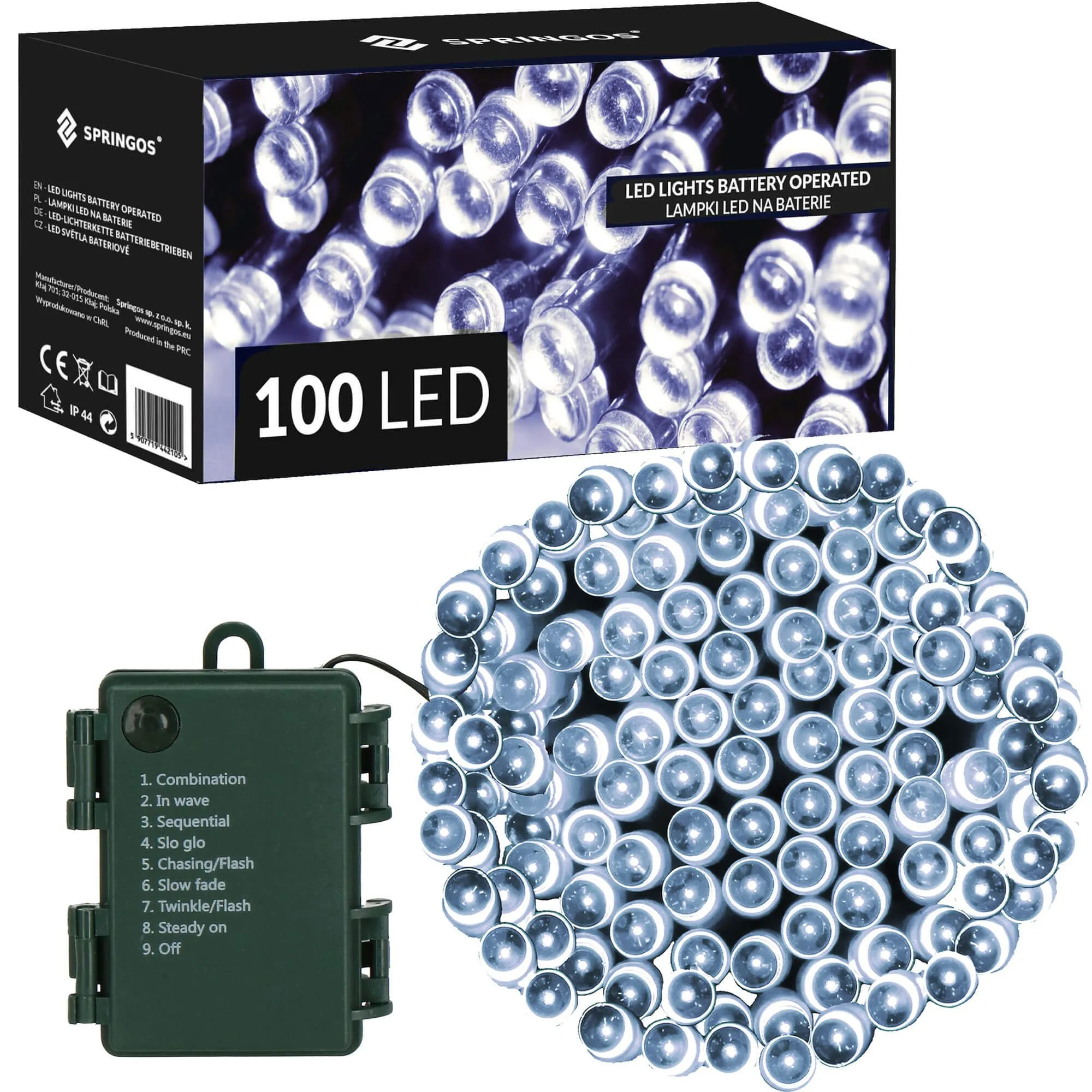 led lampice na baterije – 100 lampica hladno bijela - slika 15