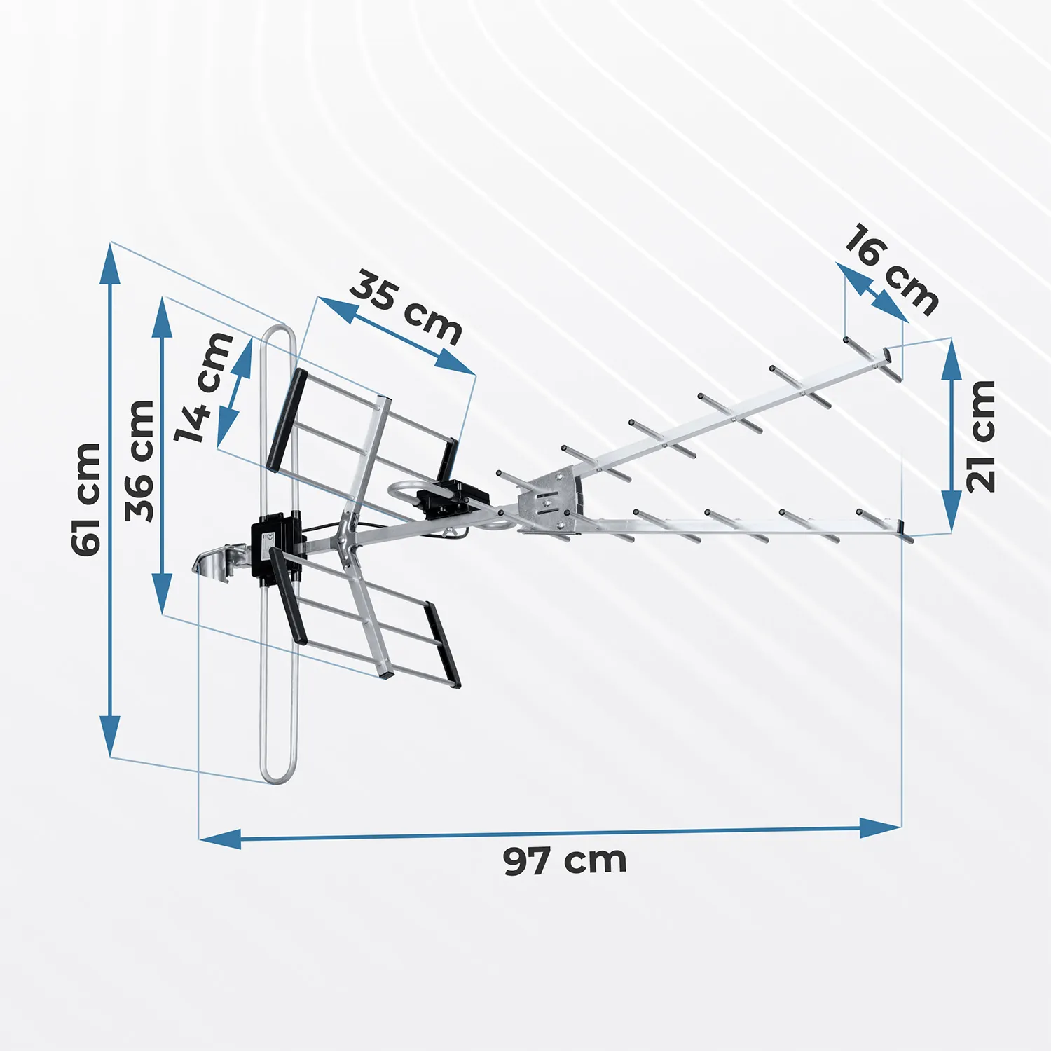 berdsen bd-954 usmjerena vanjska tv antena ultra hd 4k - slika 4