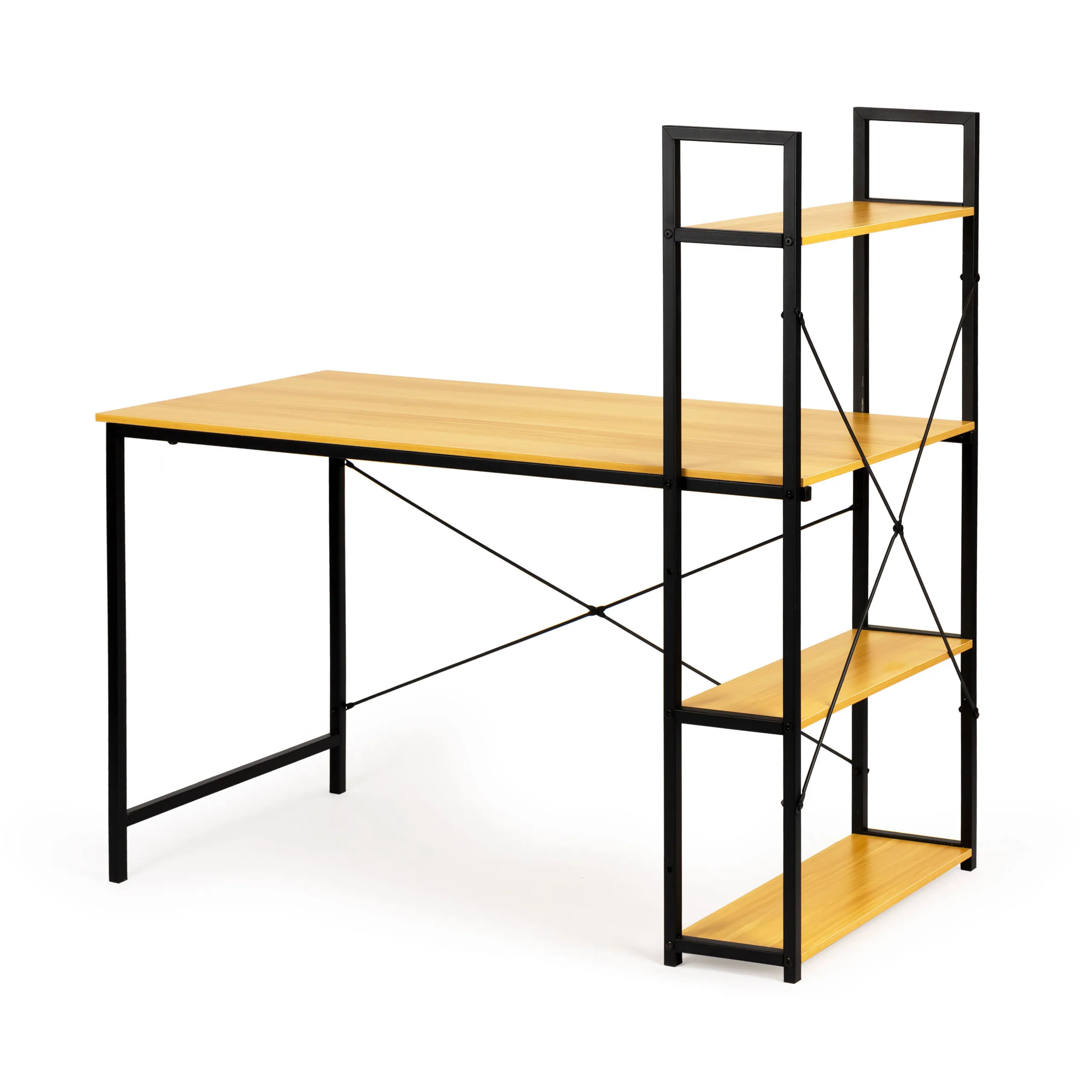 modernhome stol kombinacije drva i metala - slika 4