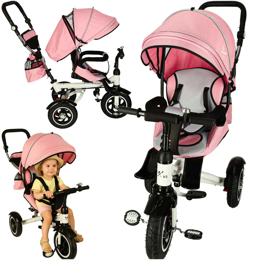 tricikl za djecu trike fix v3 – roza boja - slika 2