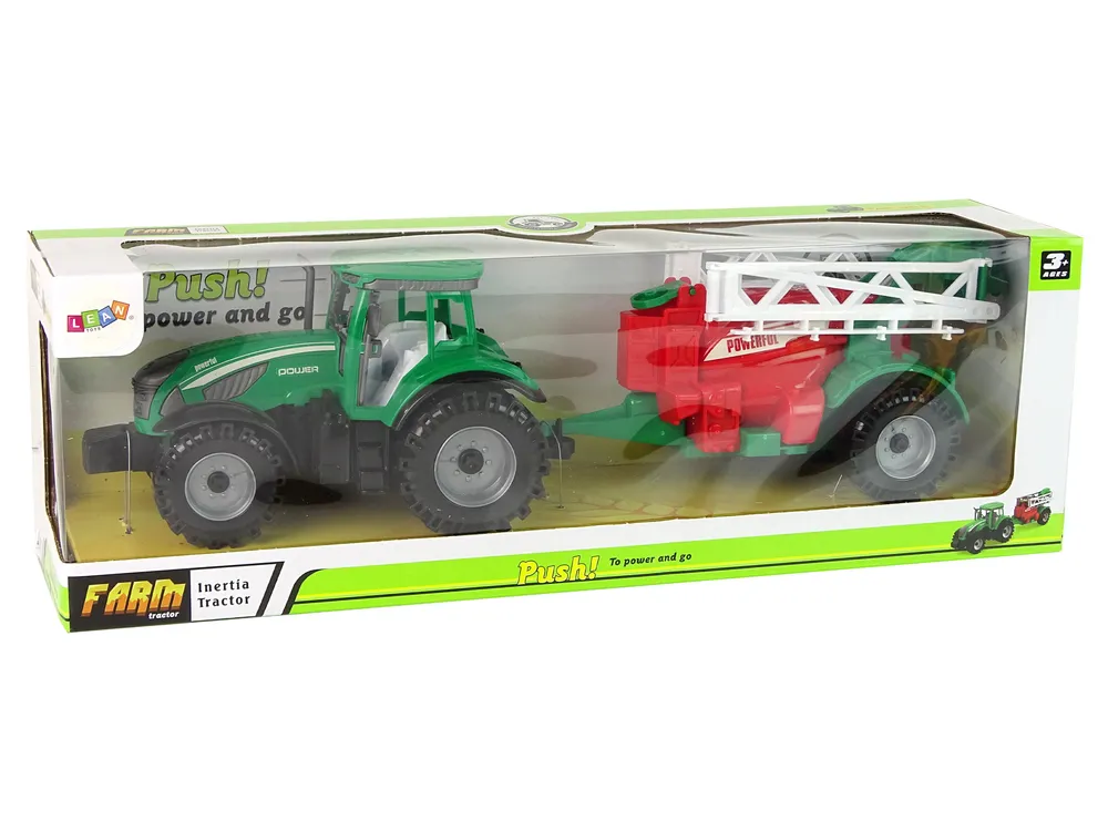 zeleni traktor sa crvenom prskalicom - slika 8