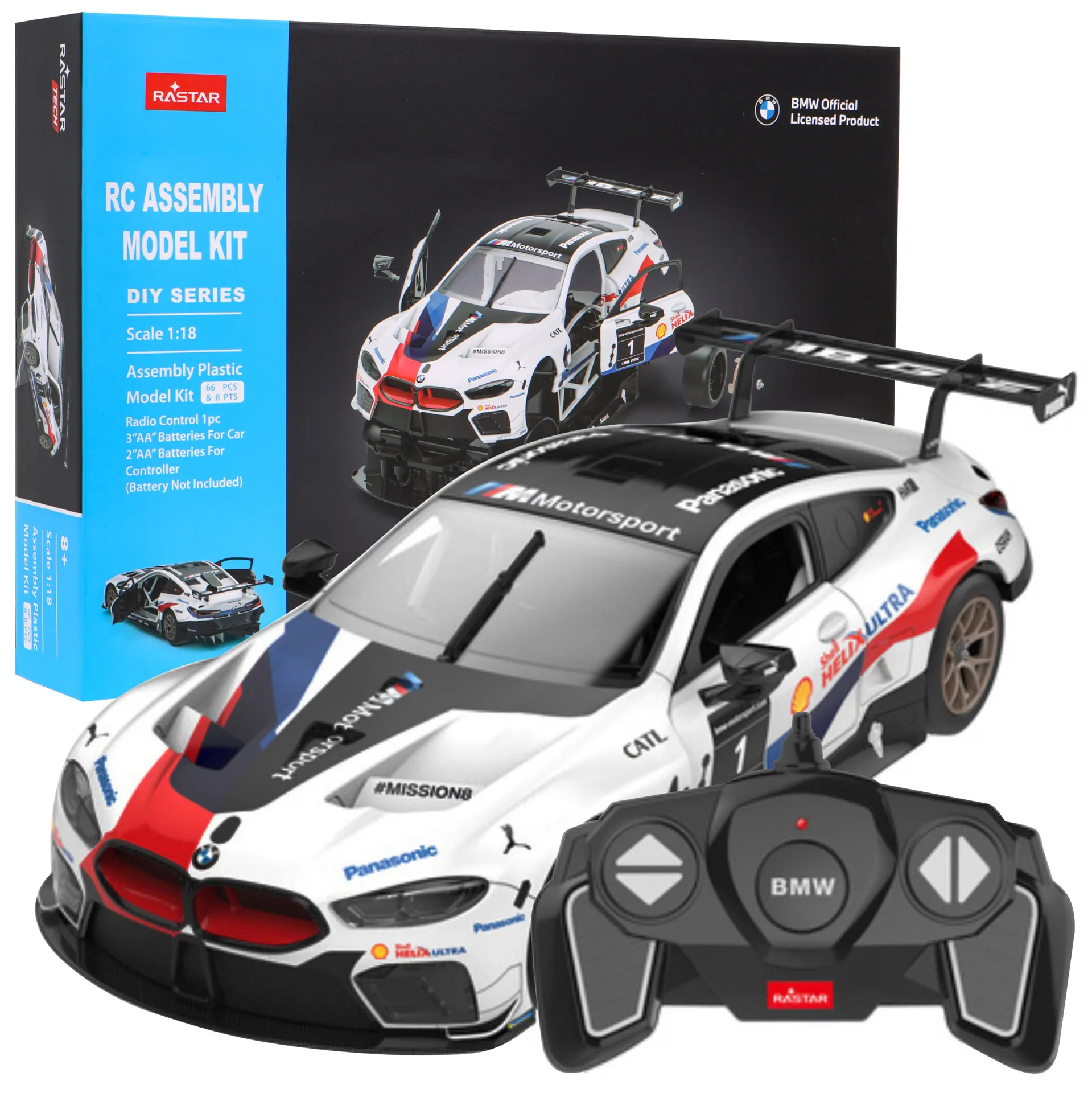 rastar bmw m8 gte na daljinsko upravljanje 1:18 bijeli - slika 7