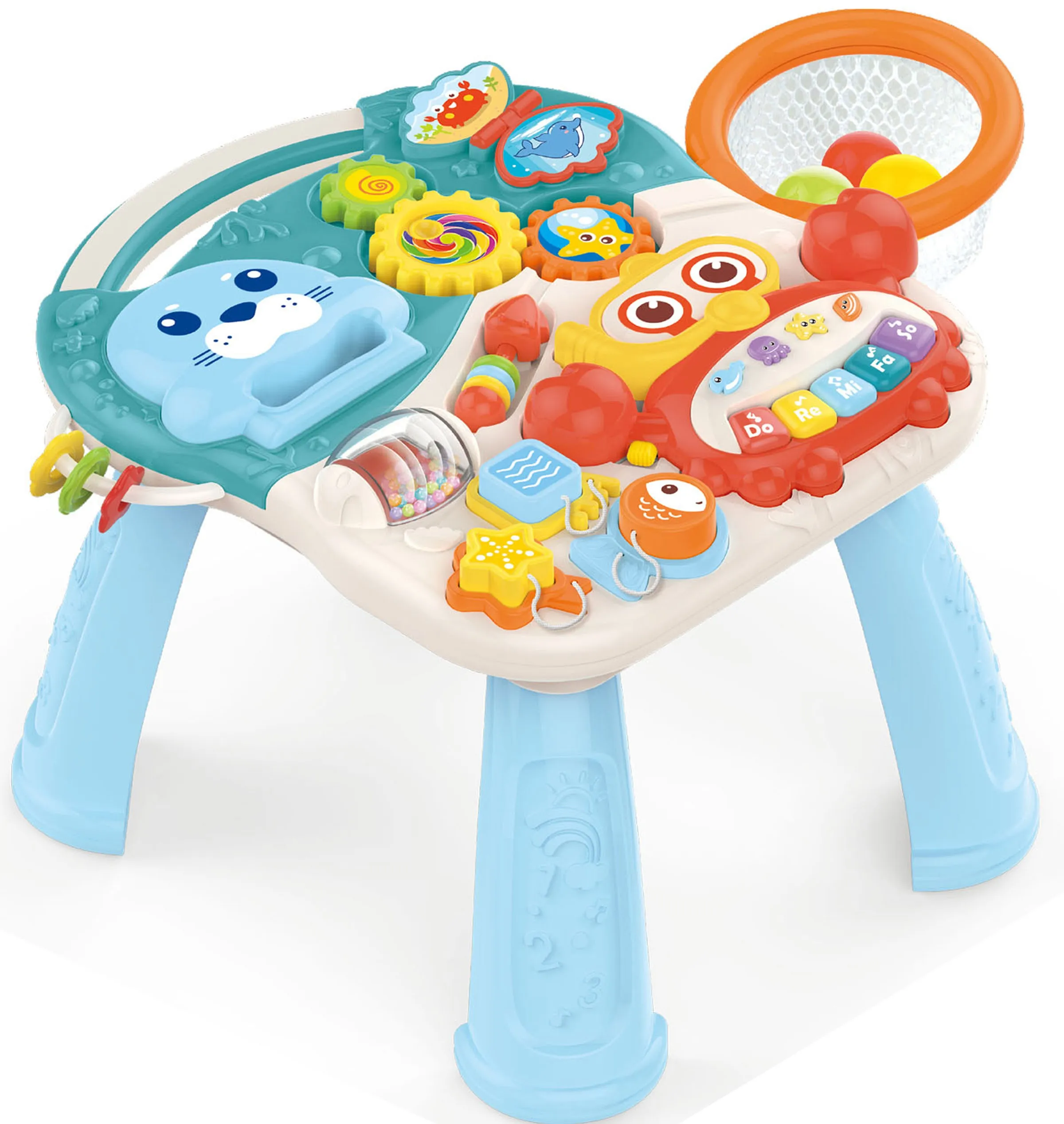 woopie 4 u 1 guralica za bebe - plavo-žuta - slika 3