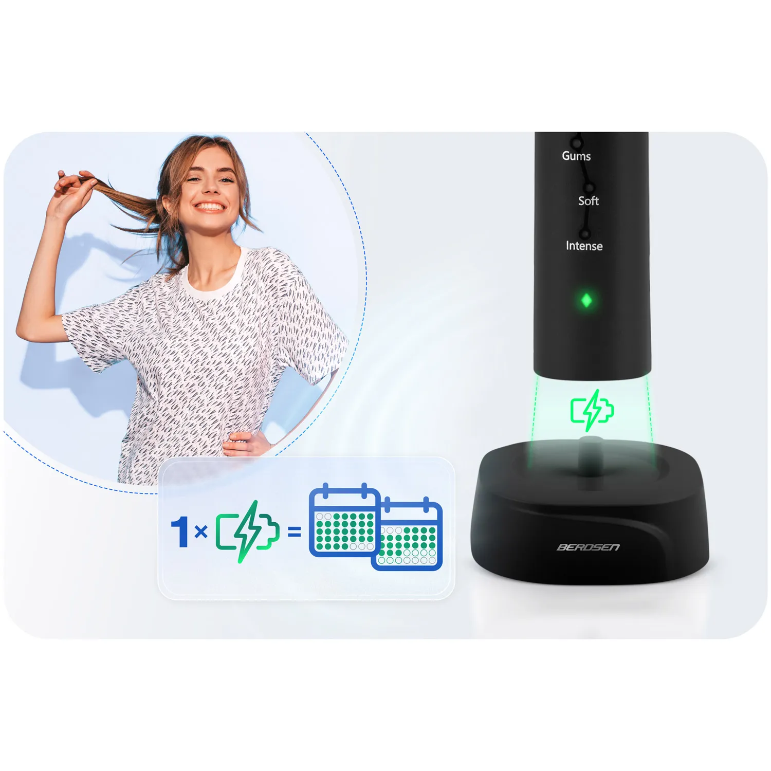 berdsen galaxy sonic četkica za zube crna - slika 7