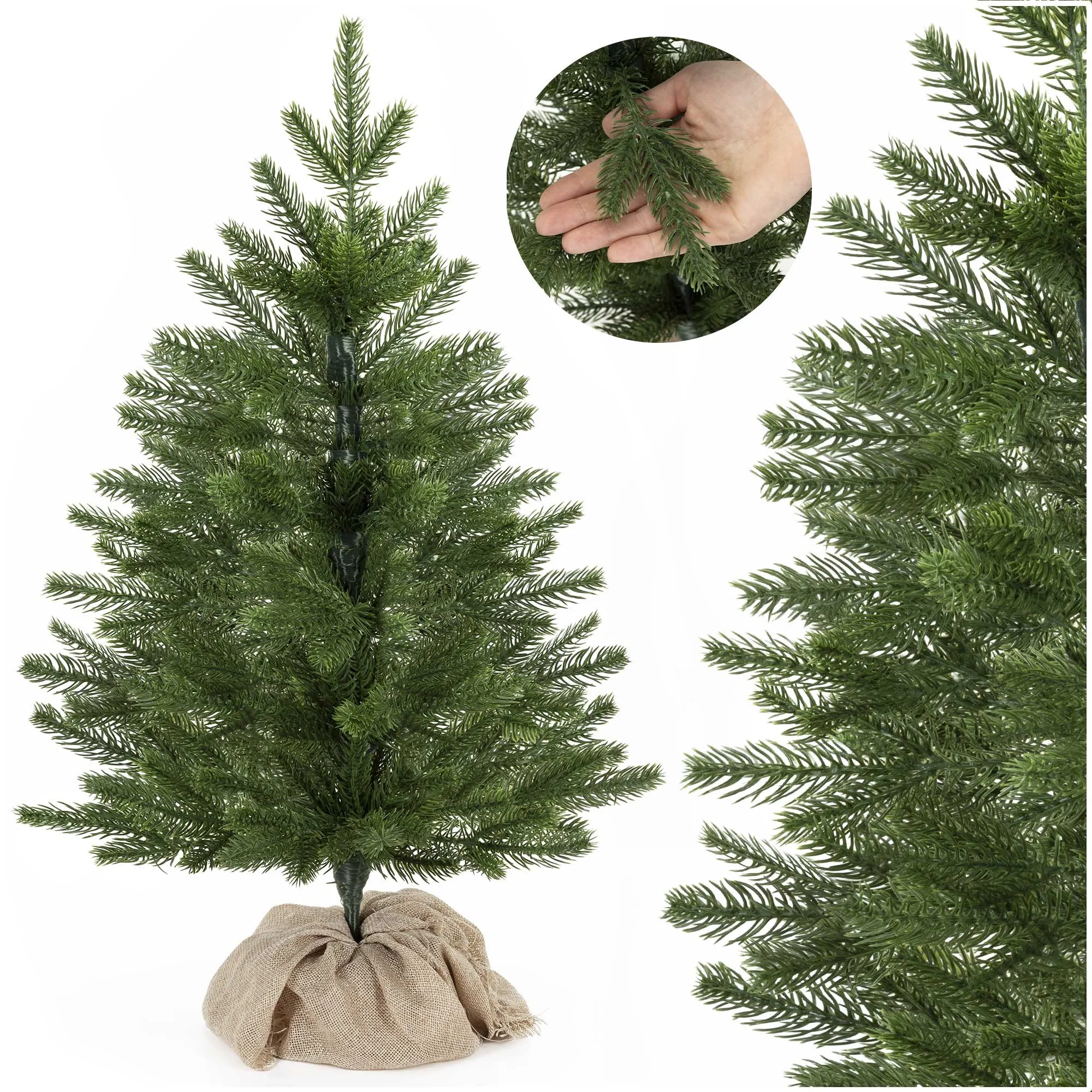 ukrasna božićna jelka 60 cm, zelena - slika 3