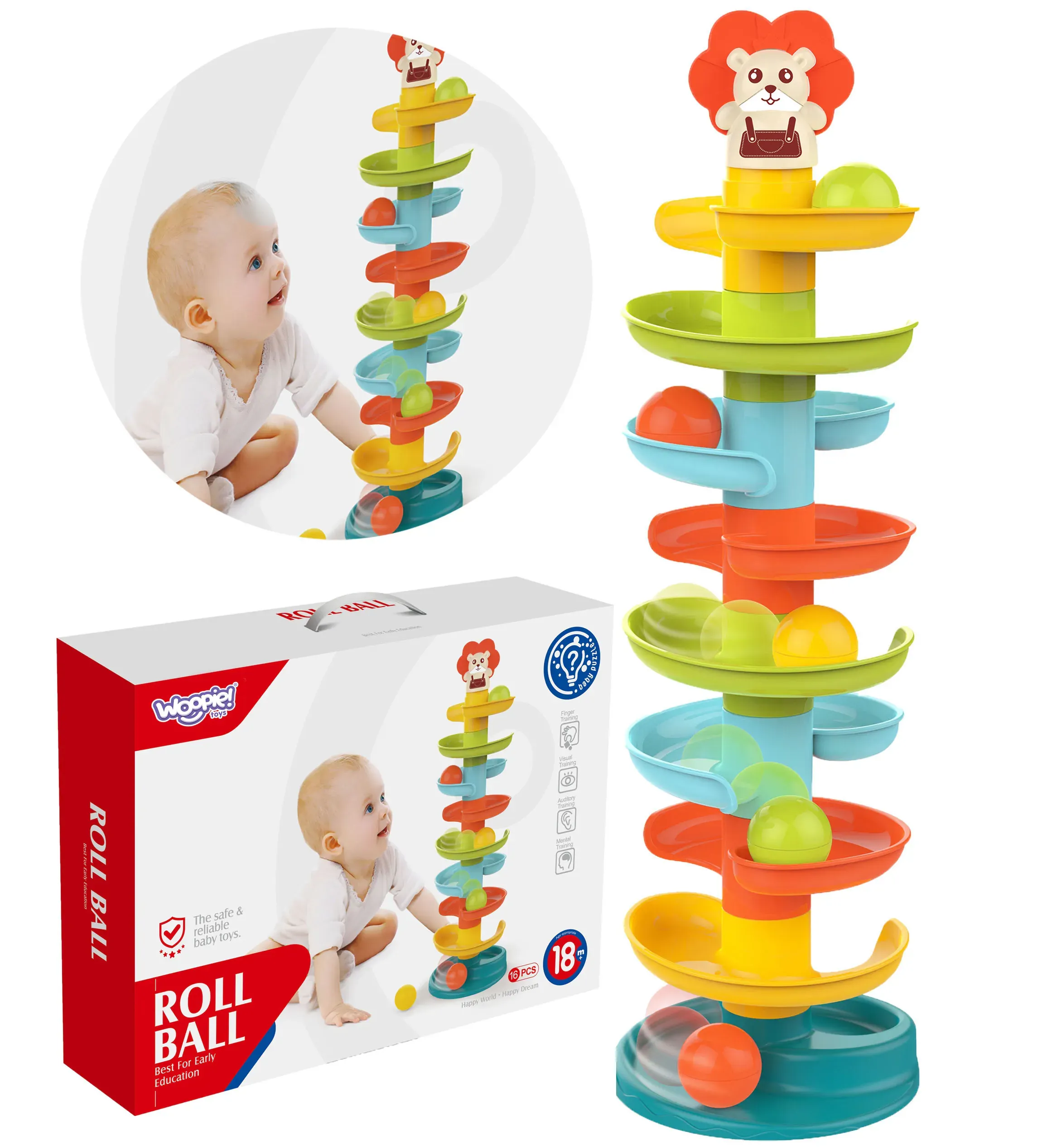 woopie baby spiralna staza + 6 loptica - slika 2