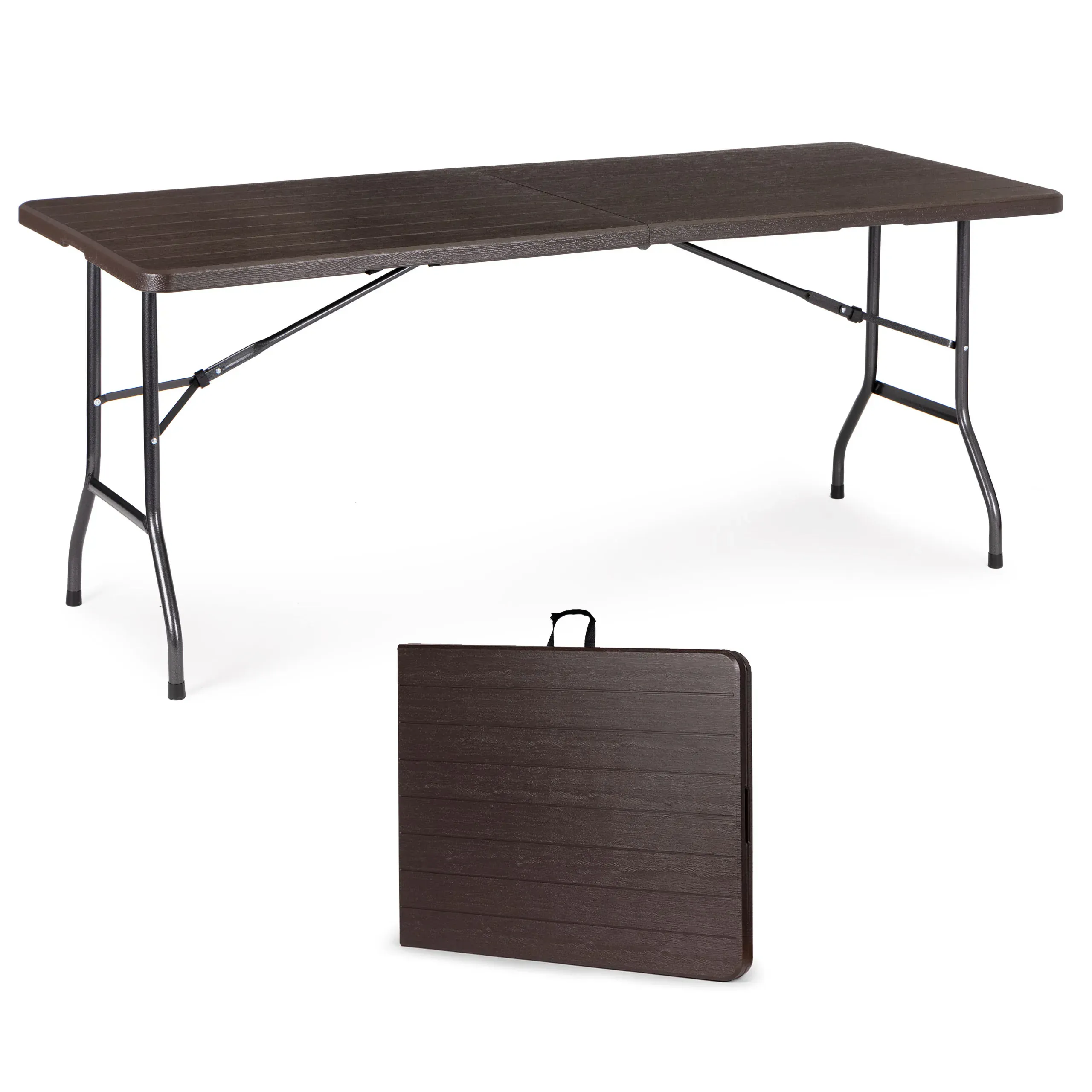 modernhome szk-180b sklopivi stol 180x70cm crni - slika 1