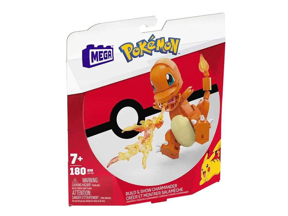 mattel mega pokémon charmander građevinske kocke 10 cm 180 komada za6186 - slika 8