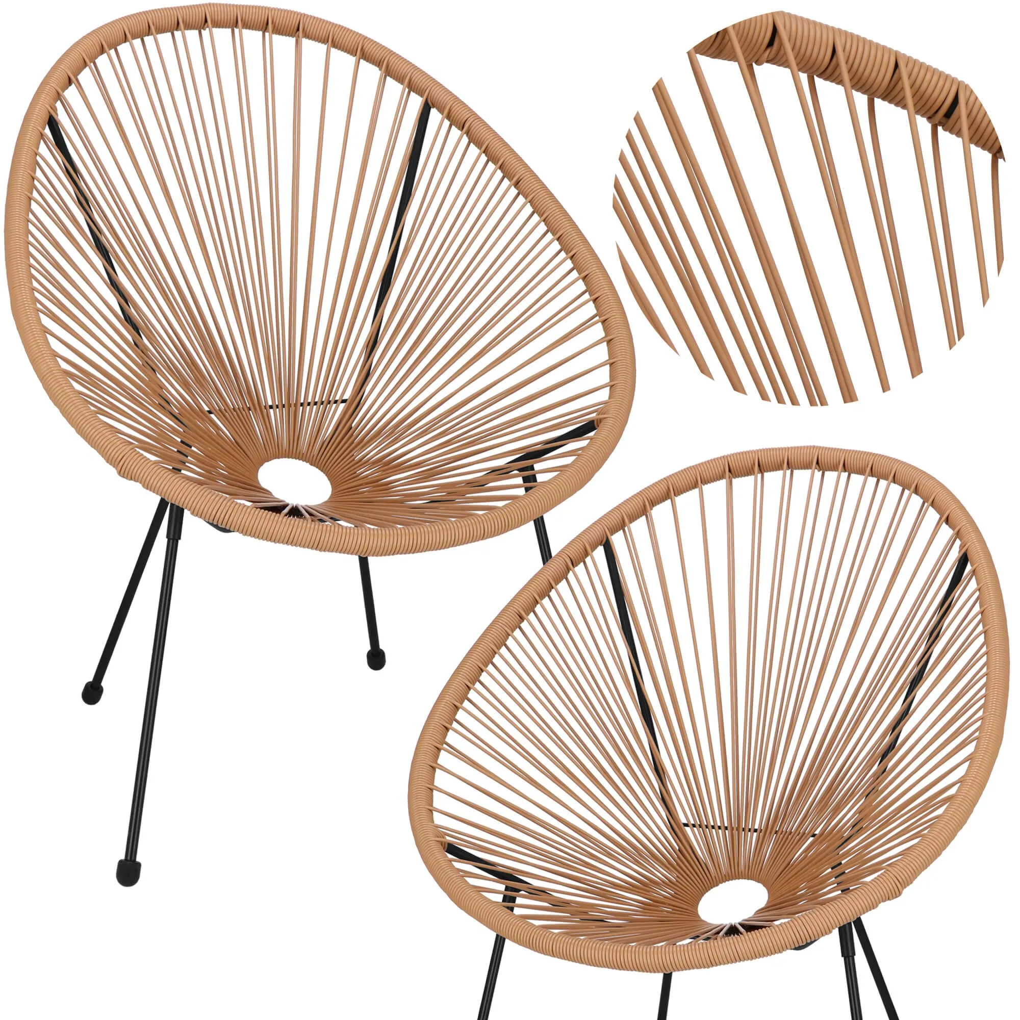 springos vrtna stolica od ratana,bež 72 x 82 x 85 cm - slika 6