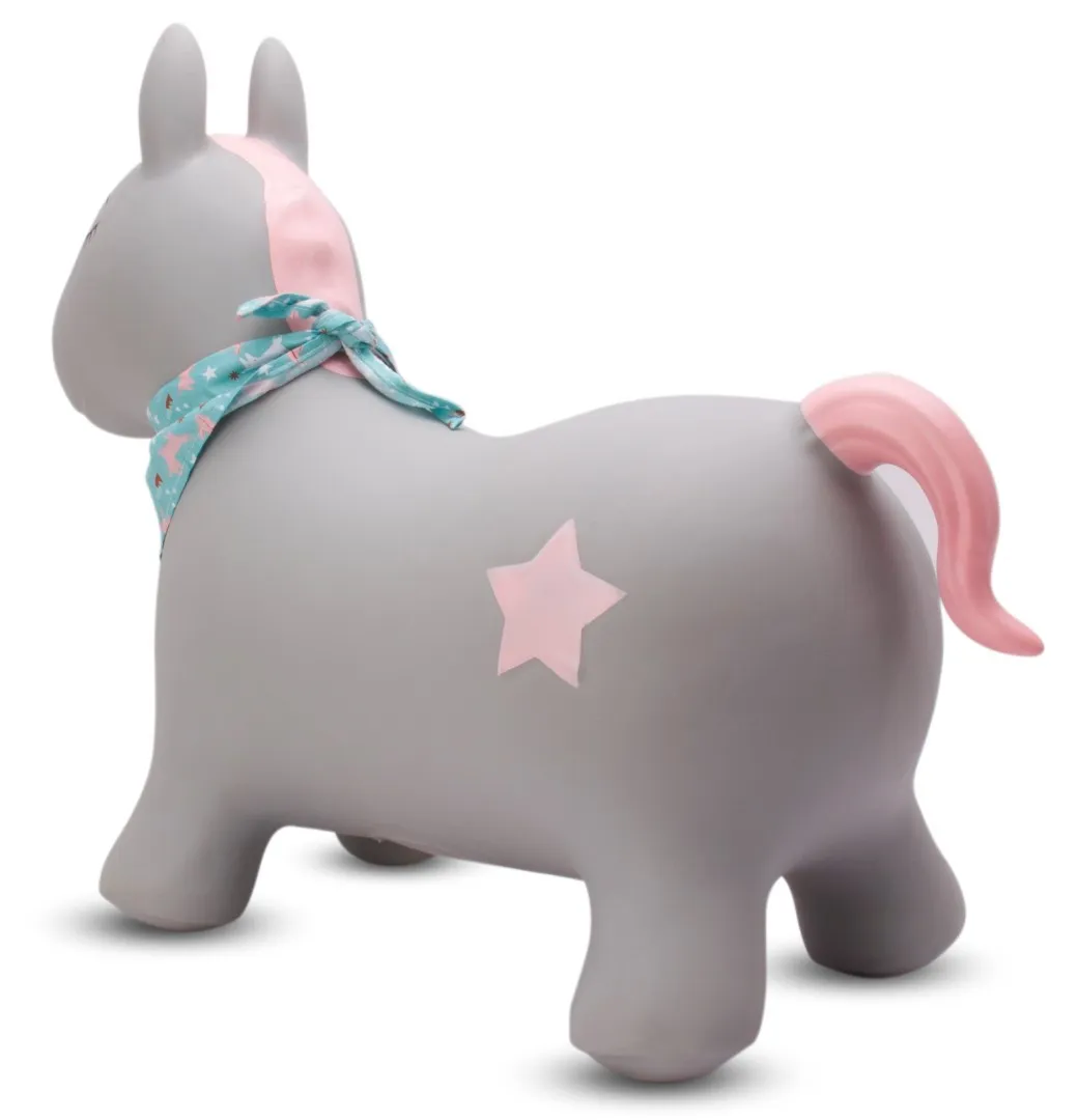 gumeni sivi pony za skakanje 60cm - slika 5