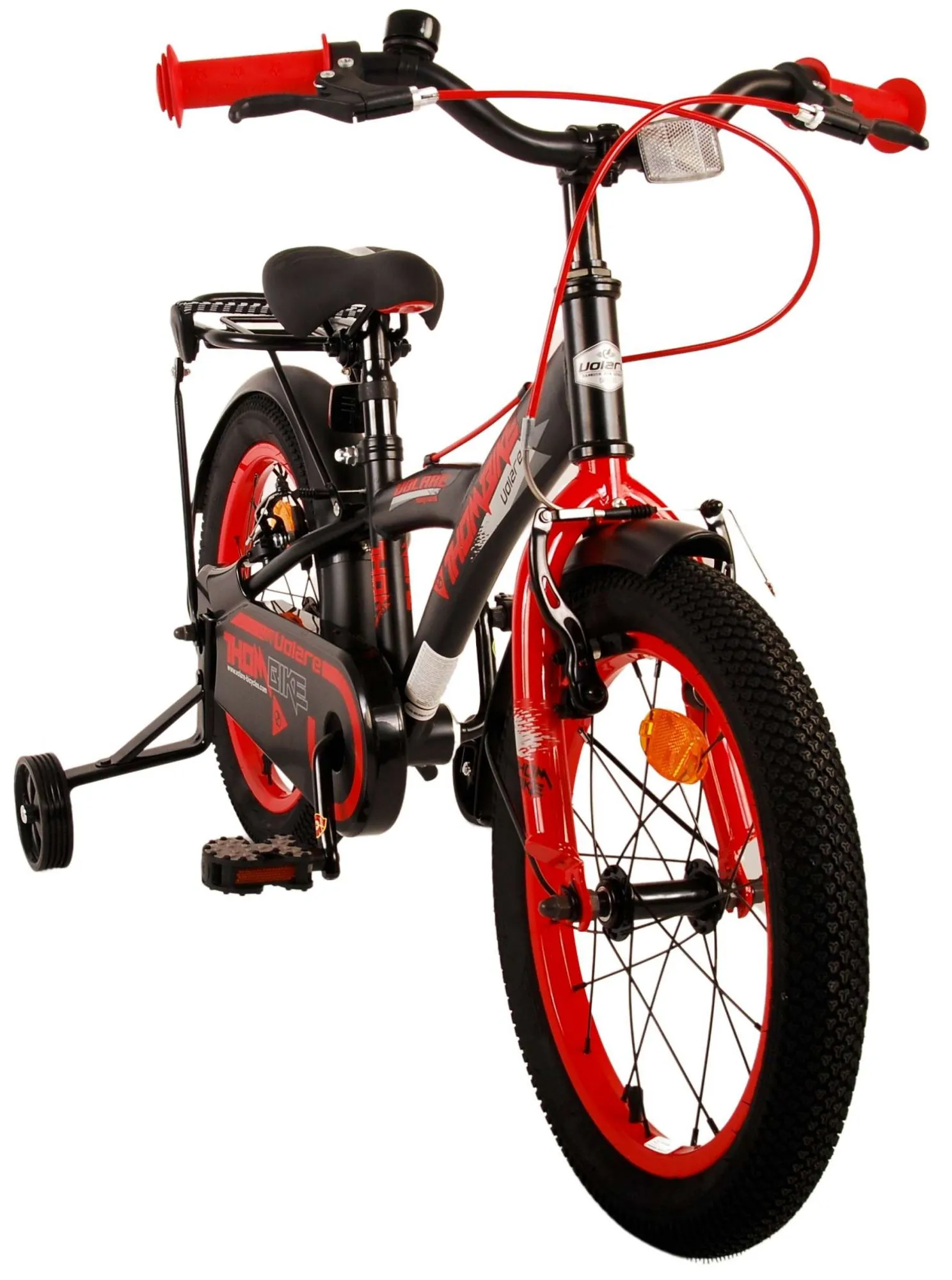 dječji bicikl volare thombike 16" s dvije ručne kočnice crno-crveni - slika 11