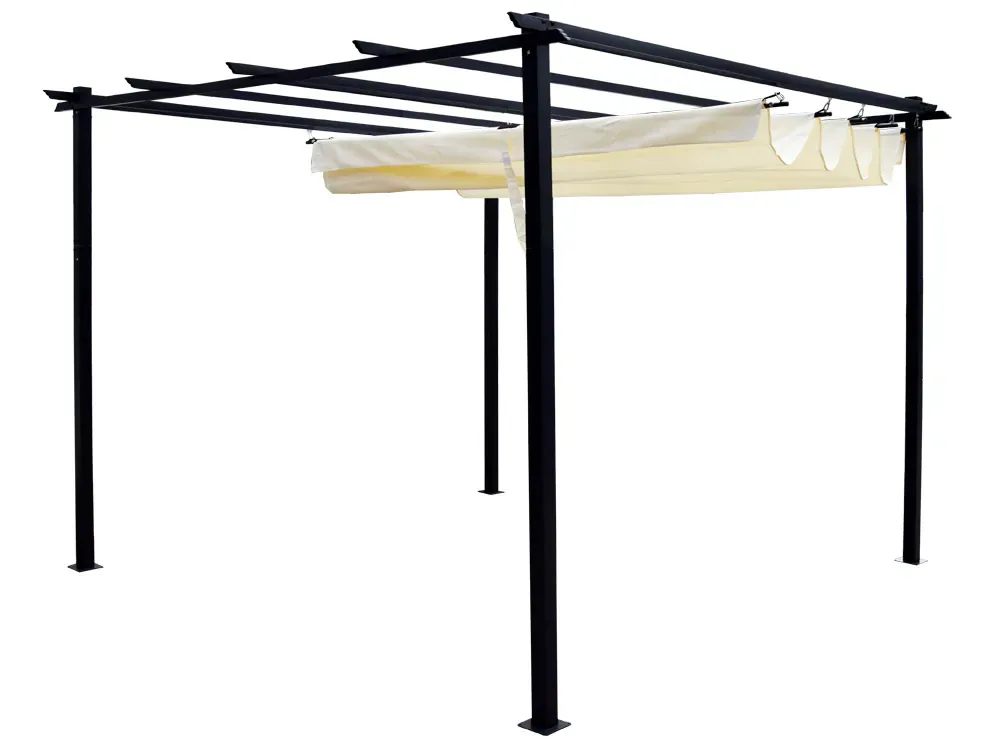 vrtna pergola para sole estivo 3x3x2.4m vodootporni krov - slika 4