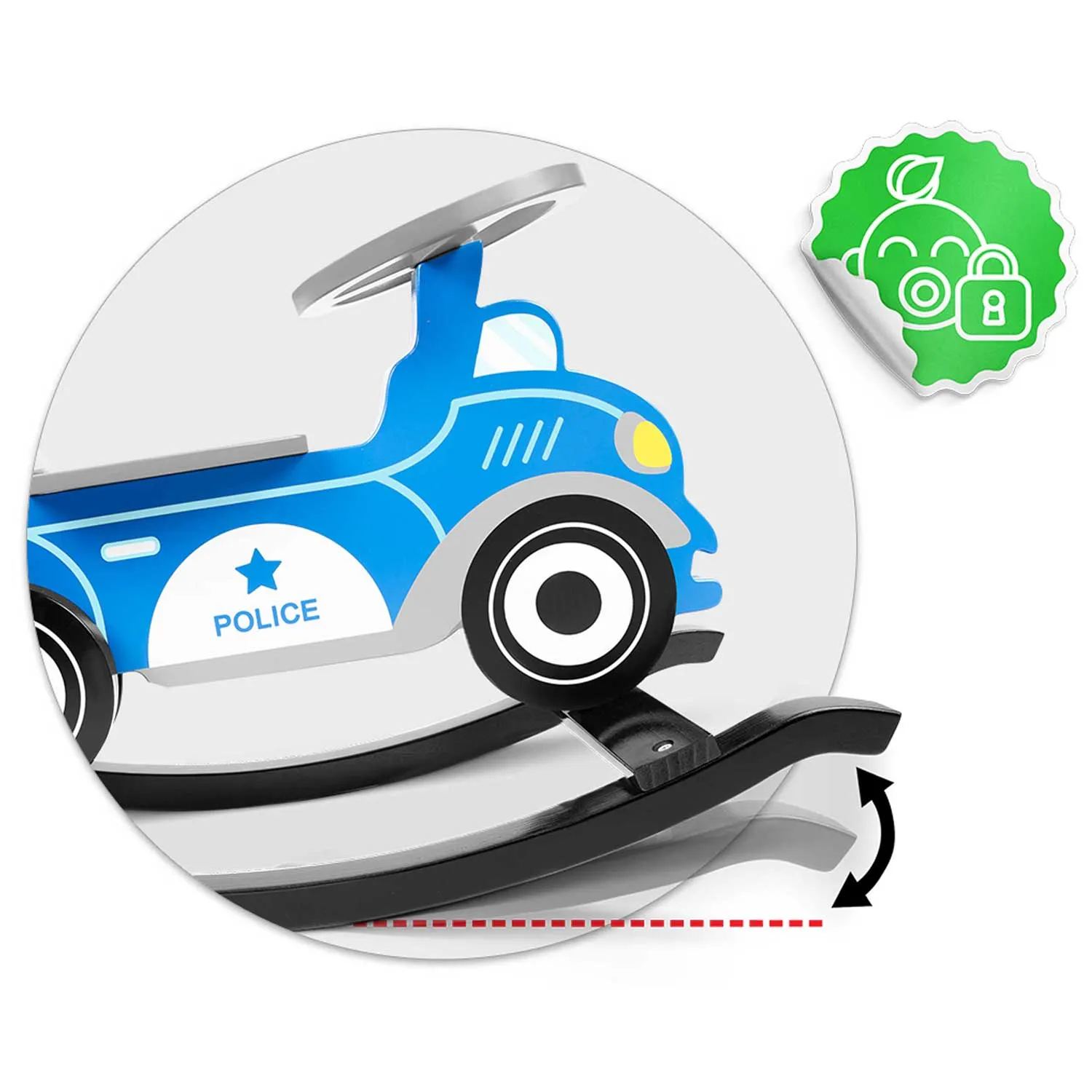 ricokids automobil za ljuljanje policija - slika 7