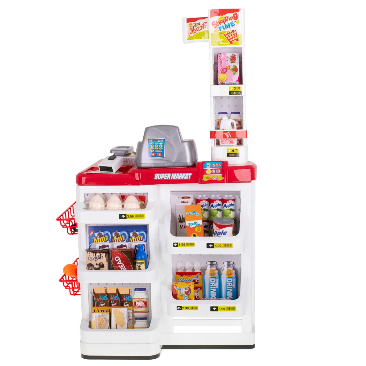 blagajna supermarketa s kolicima i dodacima - slika 5
