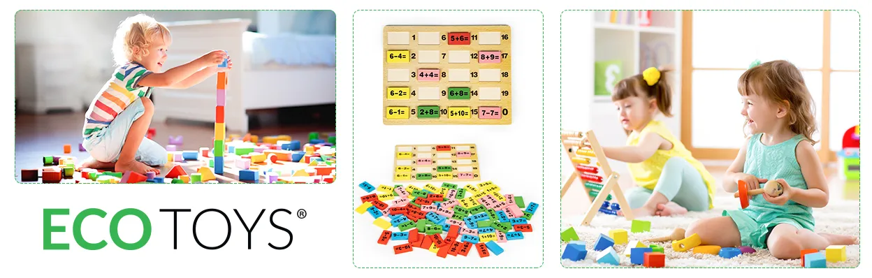 ecotoys drvene kocke matematičke operacije - slika 7