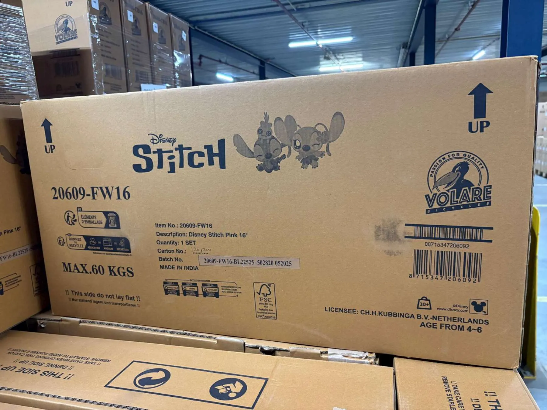 volare dječji bicikl disney stitch 16″ ružičaste boje, s dvije ručne kočnice - slika 14