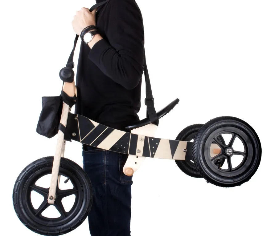 dječji tricikl 2u1 twist plus samoa black edition - slika 3