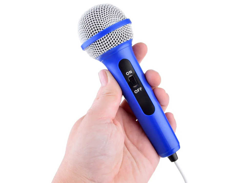 disko zvučnik s mikrofonom za karaoke plavi - slika 7