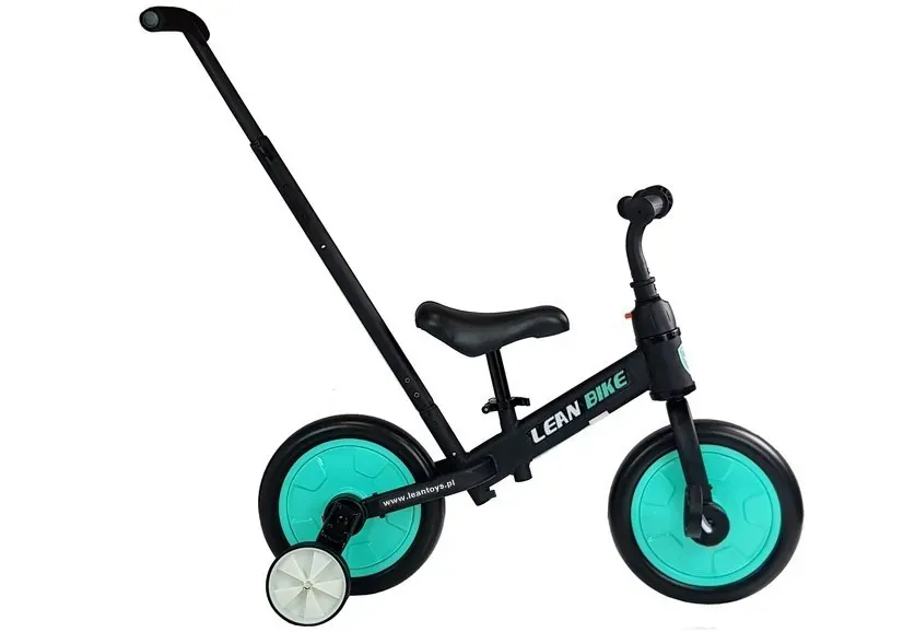 dječji bicikl bez pedala 3u1 crno-tirkizni - slika 6
