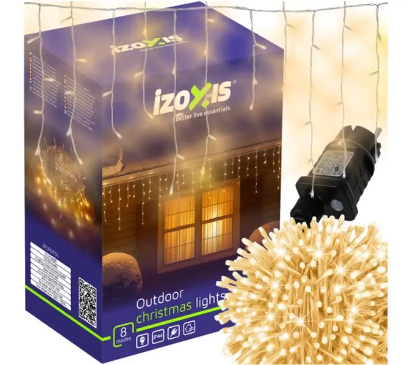 izoxis 500 led vanjska božićna svjetla – 22,5 m toplo bijela - slika 2