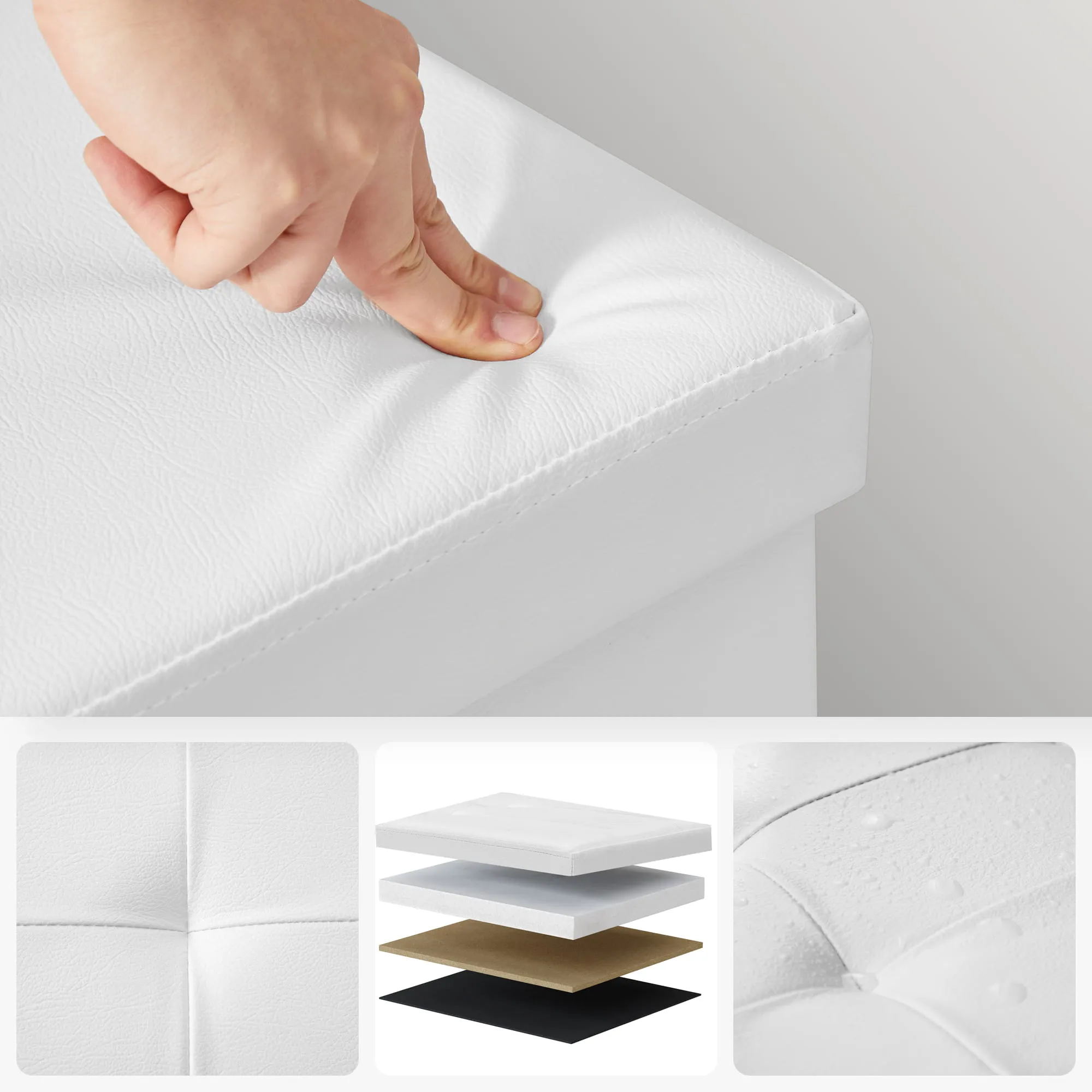 tabure 110 x 38 x 38 cm bijeli - lsf75wt - slika 8