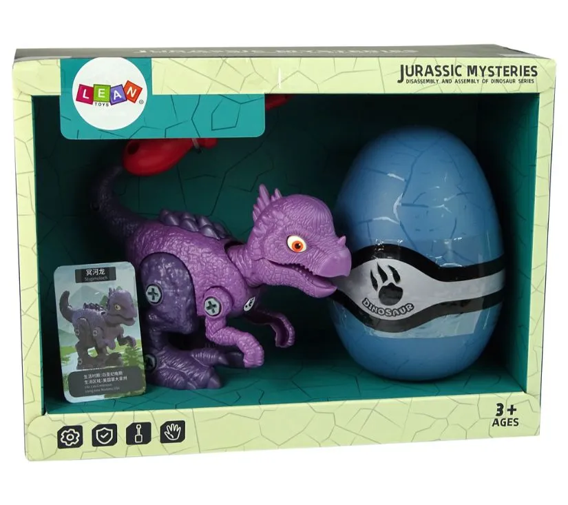 set dinosaur stygimoloch s jajetom i dodacima ljubičasti - slika 6