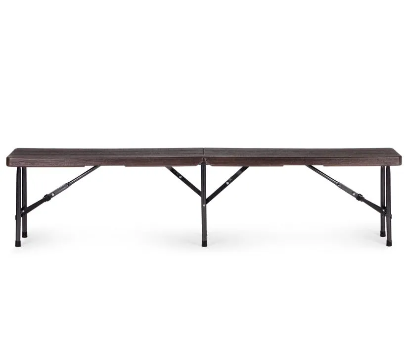 modernhome catering stol 180 cm + 2 klupe - smeđi - slika 7