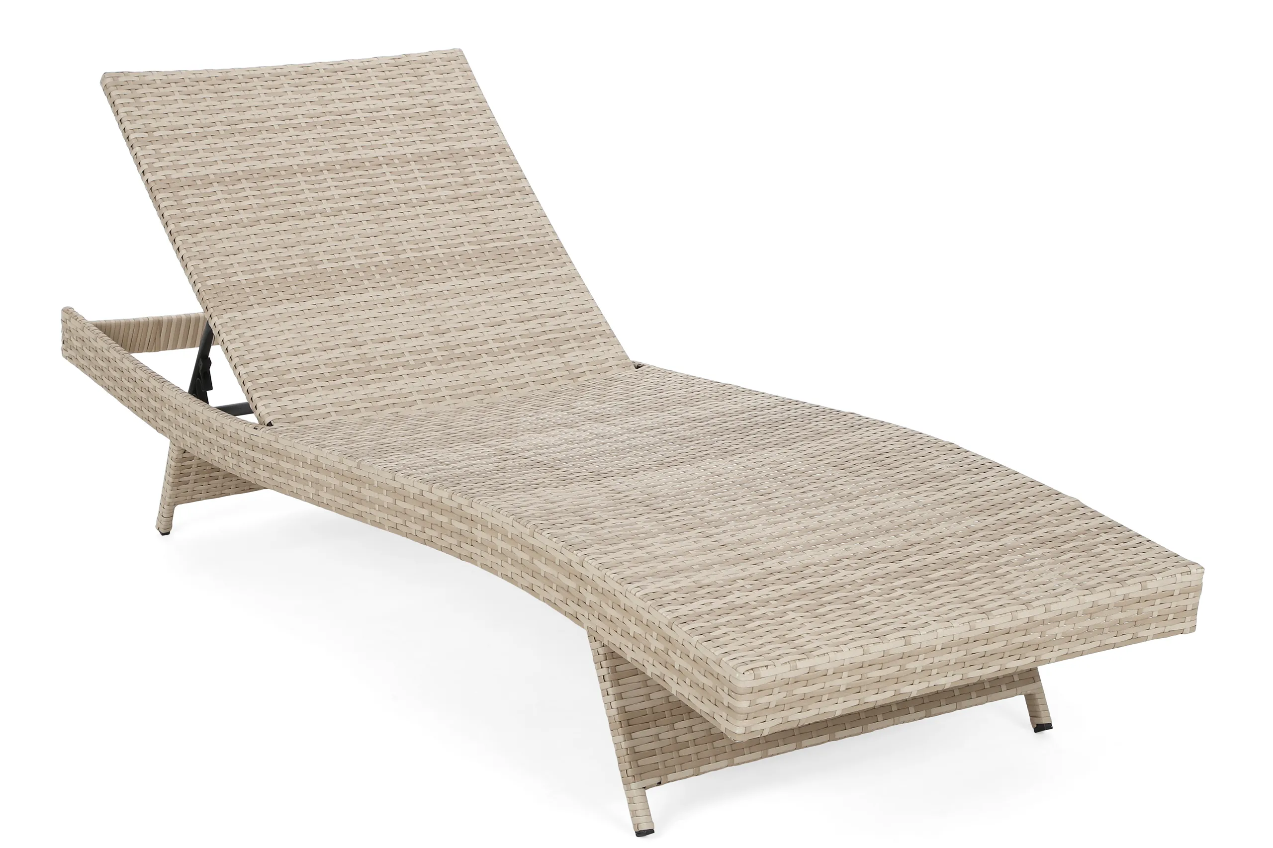 set vrtnih ležaljki od tehnoratana bora bora bež / bež melanž boje sa stolom - slika 5