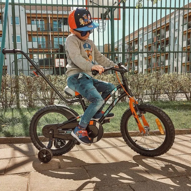 dječji bicikl guralica tiger 16" crni-narančasti-tirkizni - slika 11