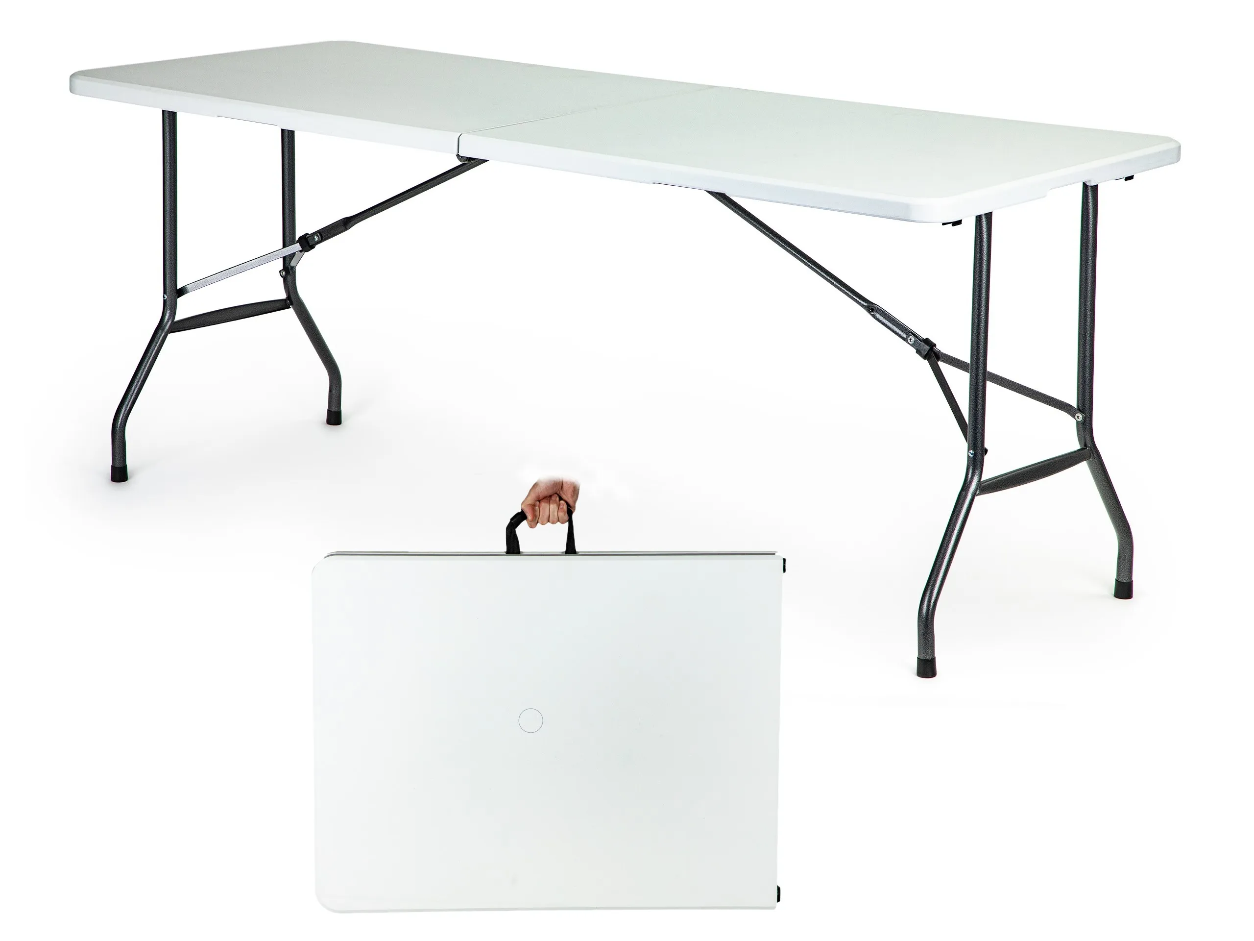 modernhome nzk-180s sklopivi stol bijeli 180x70cm - slika 8