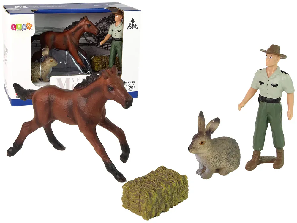 set figurica farmer s konjem i zecom - slika 2