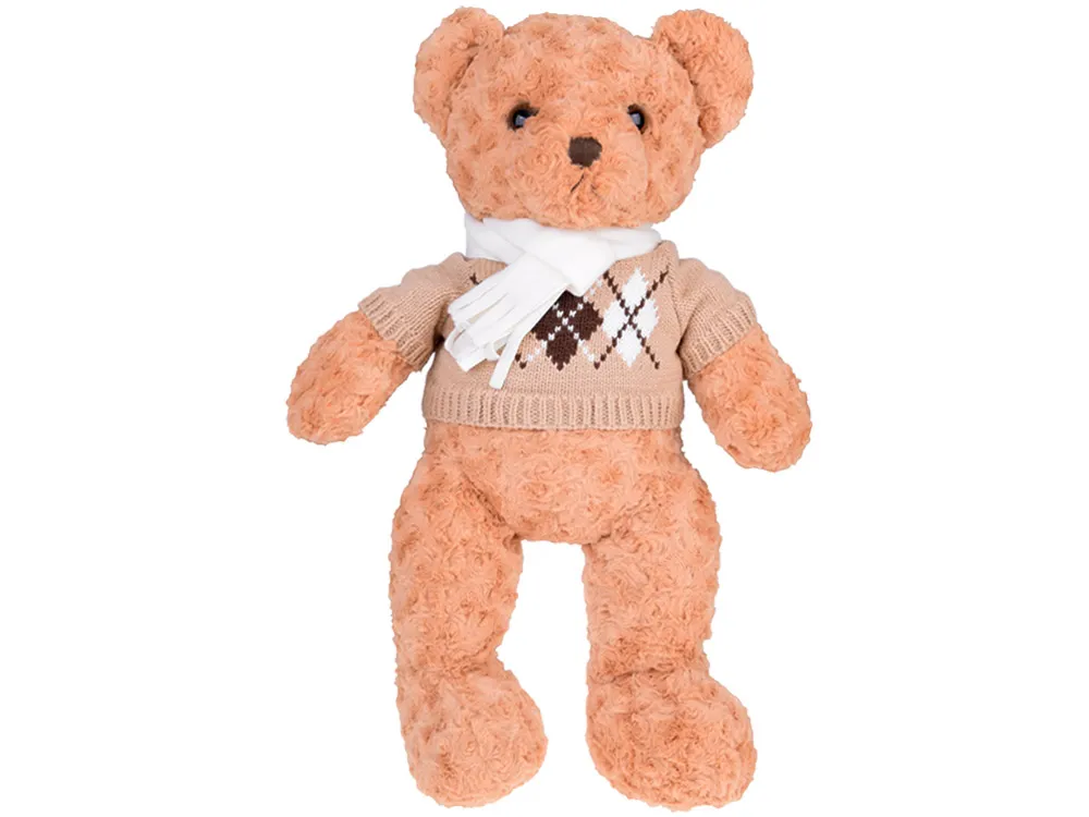 mekani medvjed teddy u džemperu i šalu, 60 cm - slika 9