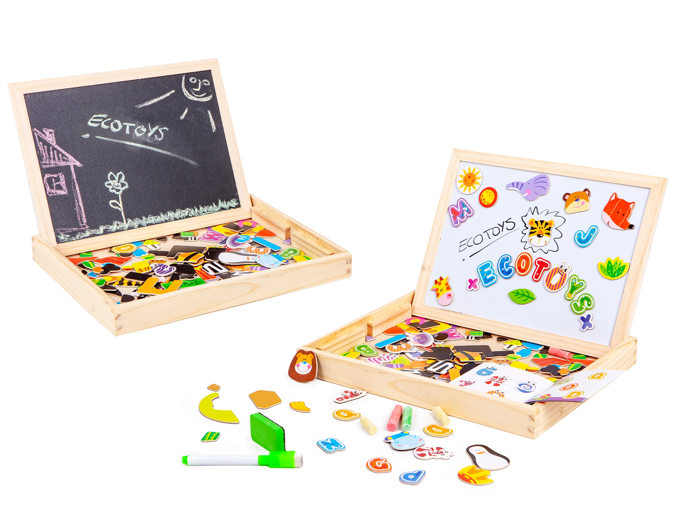 ecotoys 2u1 edukacijski set s pločom 176 elemenata - slika 5