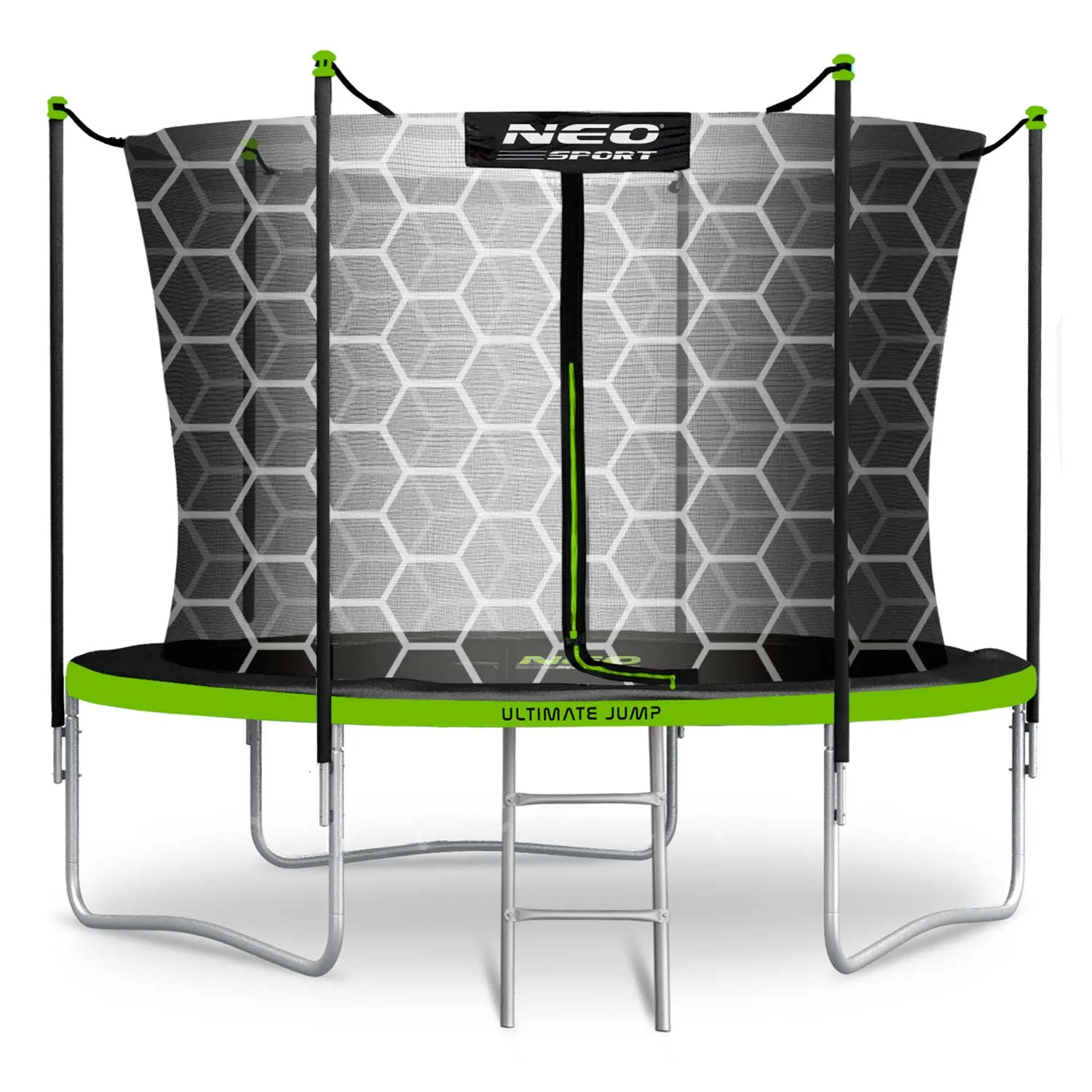 neo-sport vrtni trampolin 312 cm (10 ft) s unutarnjom mrežom i ljestvama - slika 3
