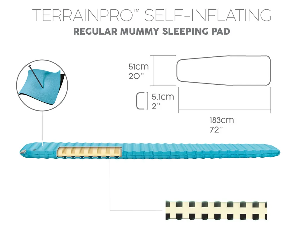 bestway samonapuhavajuća podloga za spavanje terrainpro 69621 183x51cm - slika 4