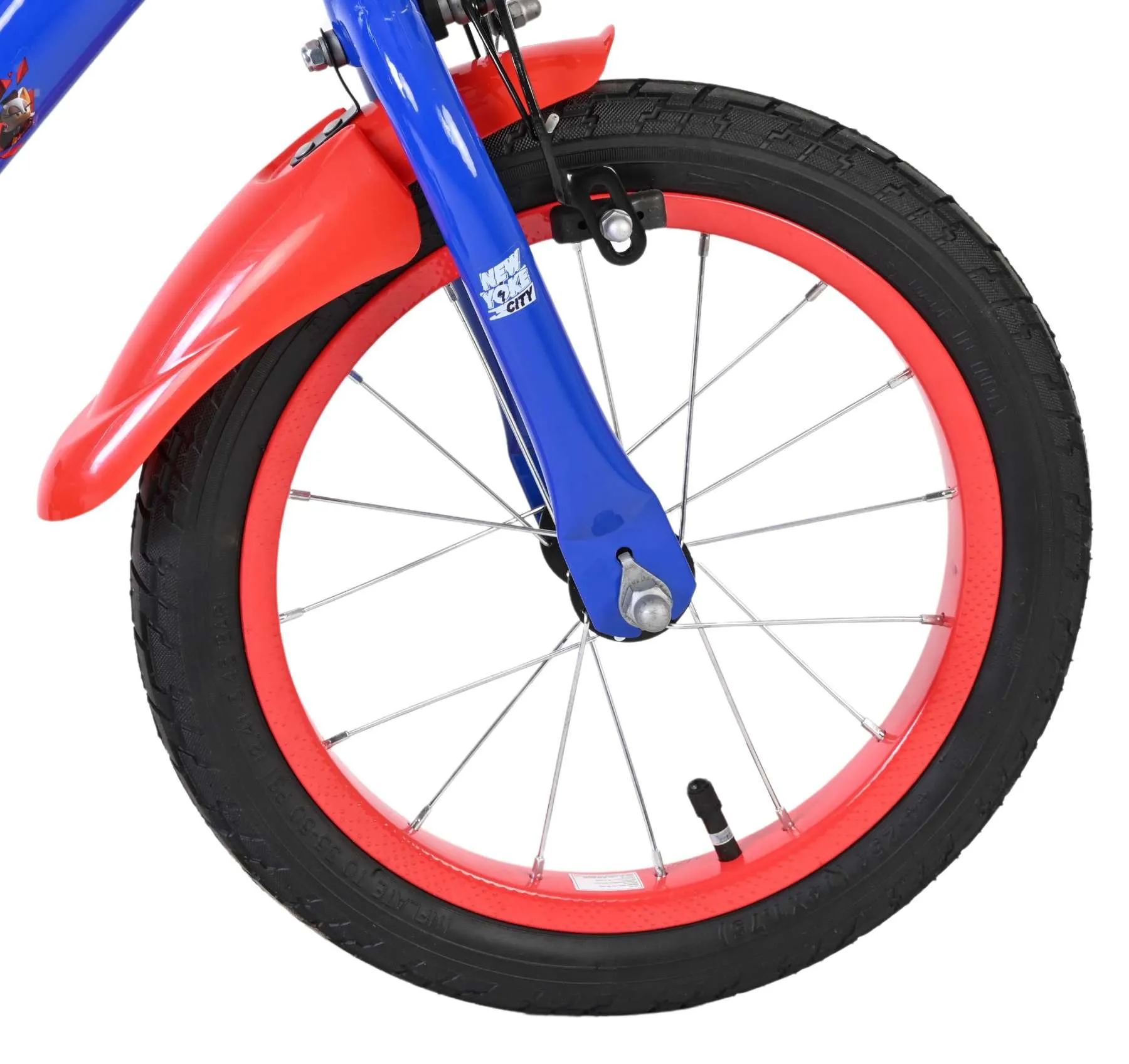 volare dječji bicikl sonic prime 14″ plavo-crvene boje, s dvije ručne kočnice - slika 4