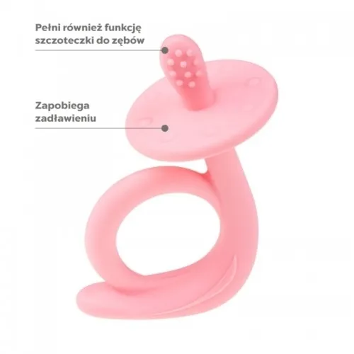 mekana silikonska grickalica za bebe roza a0115 - slika 4