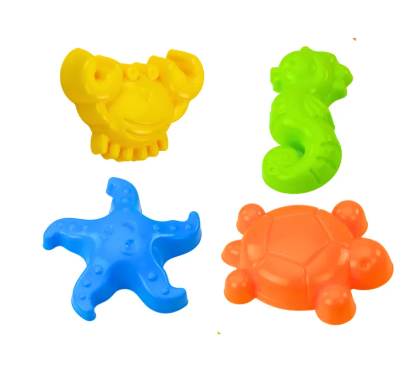 set za pijesak, kanta, cjedilo, kalupi, 8 komada, šareni - slika 5