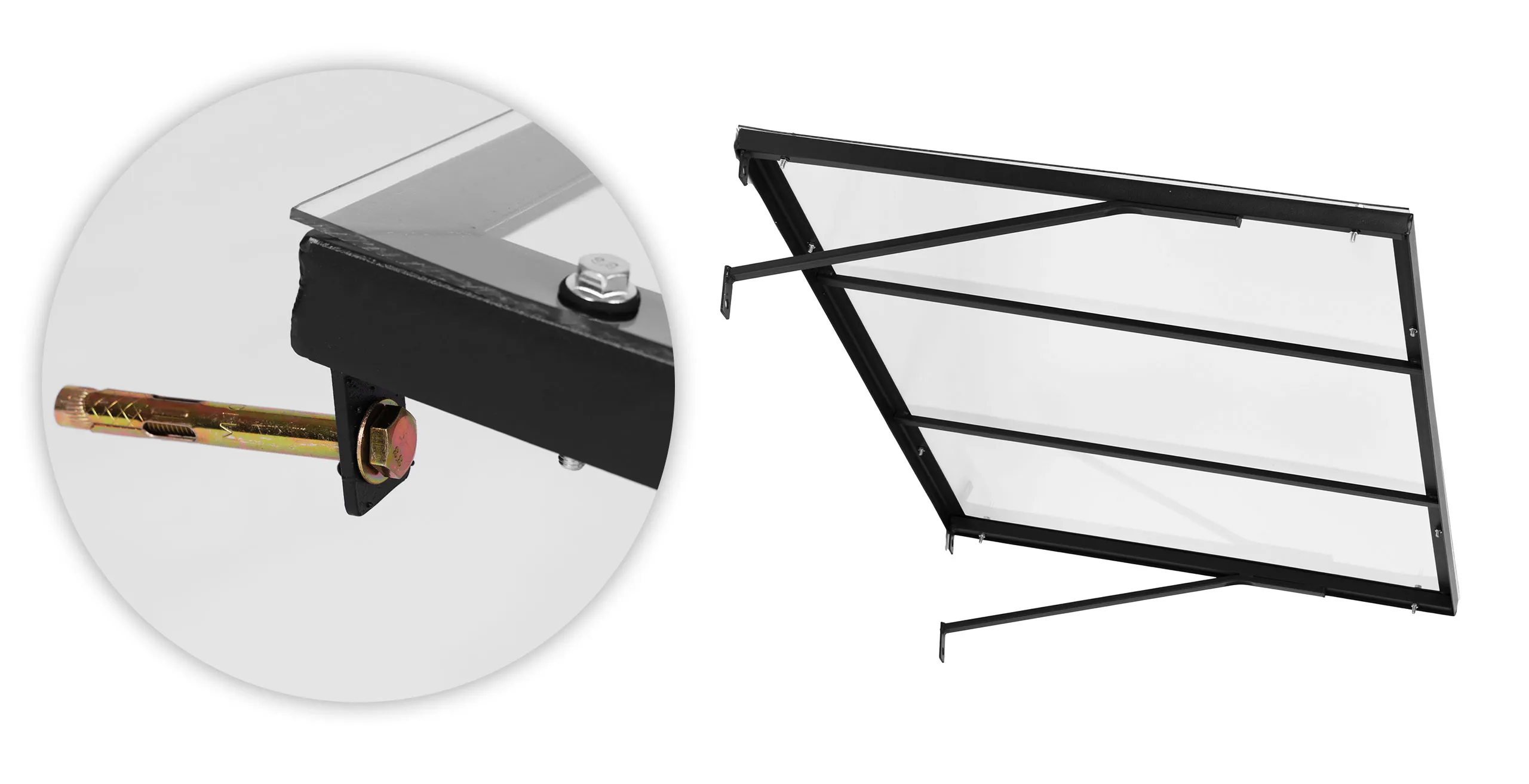 multigarden nadstrešnica za ulazna vrata 113 × 80 cm, tenda s uv zaštitom - slika 8