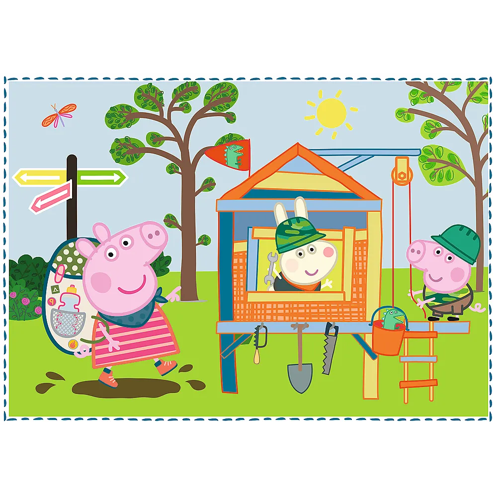 puzzle - 4u1 - blagdanske uspomene / peppa pig trefl 34359 - slika 6