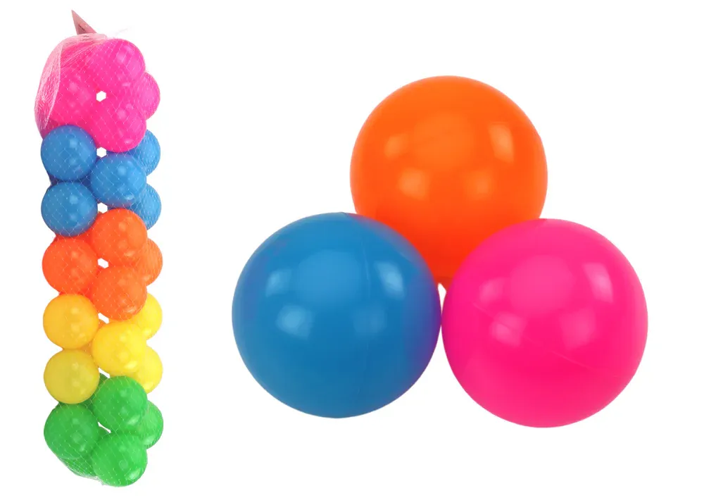 set šarenih plastičnih loptica promjera 7cm - 30 kom - slika 1