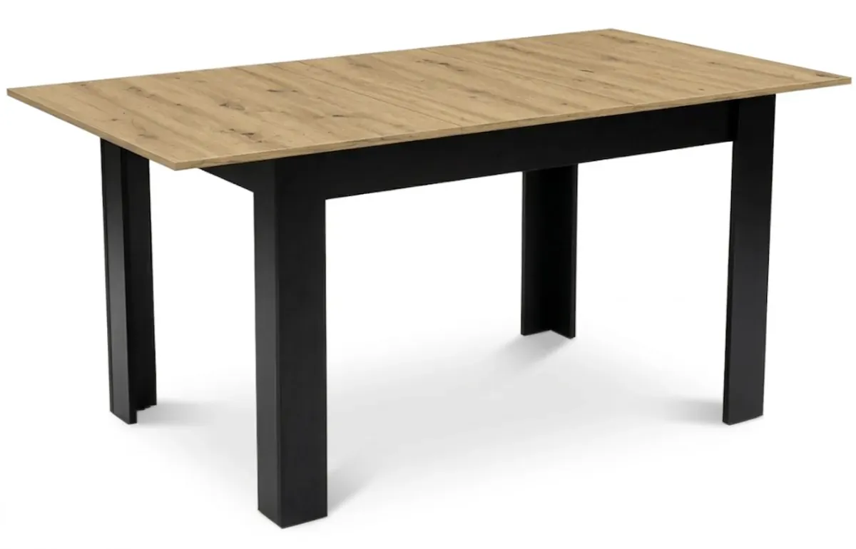 pravokutni rastezljivi stol 120–160 × 80 cm za kuhinju i blagovaonicu, za 4–6 osoba, artisan hrast - slika 2