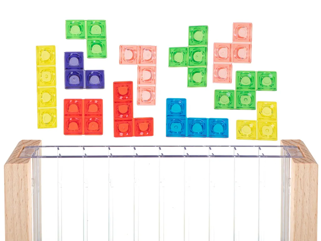 montessori vertikalni tetris u drvenom okviru - slika 5