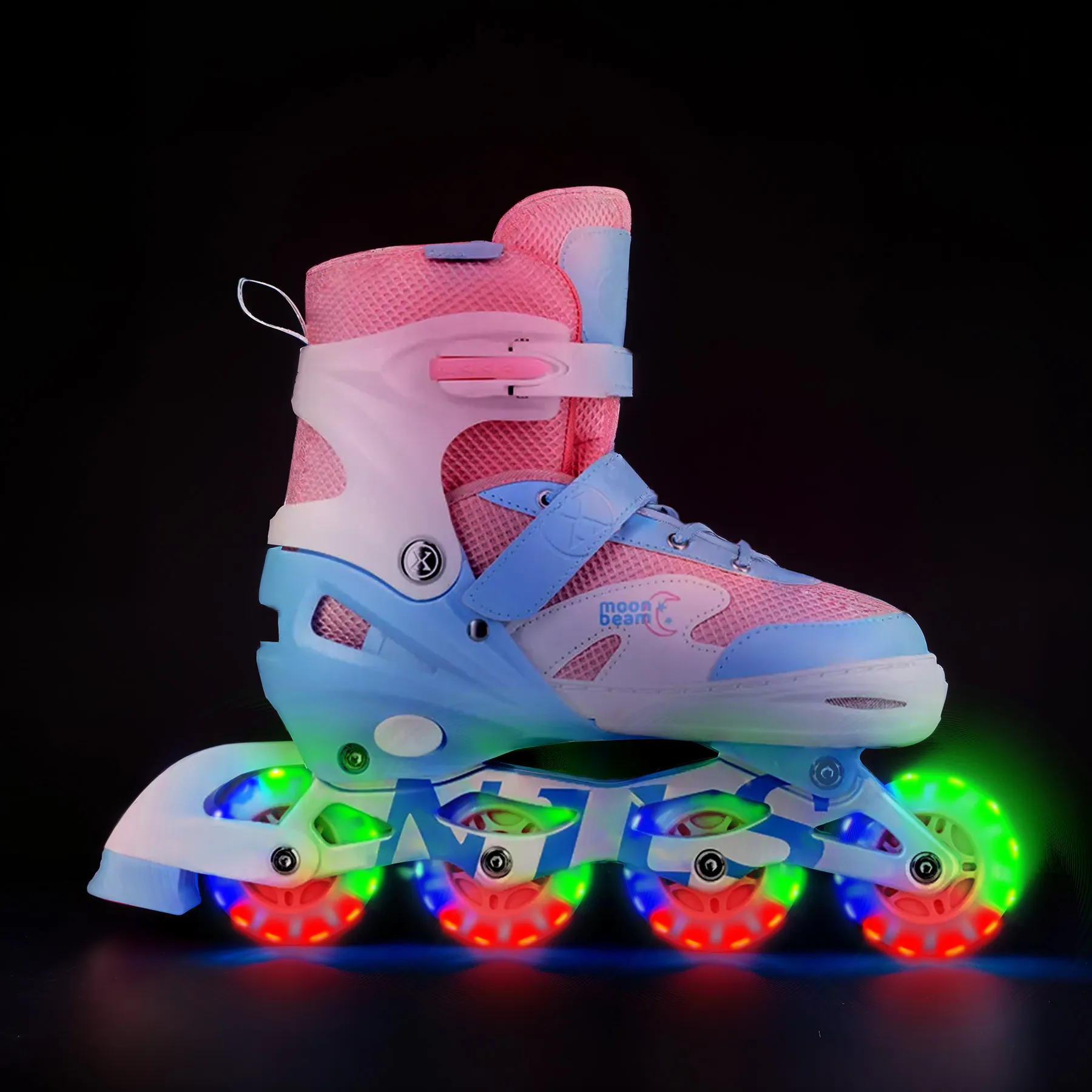 nils extreme set led rola s kacigom i štitnicima moonbeam bijeli veličina l 39–42 - slika 10