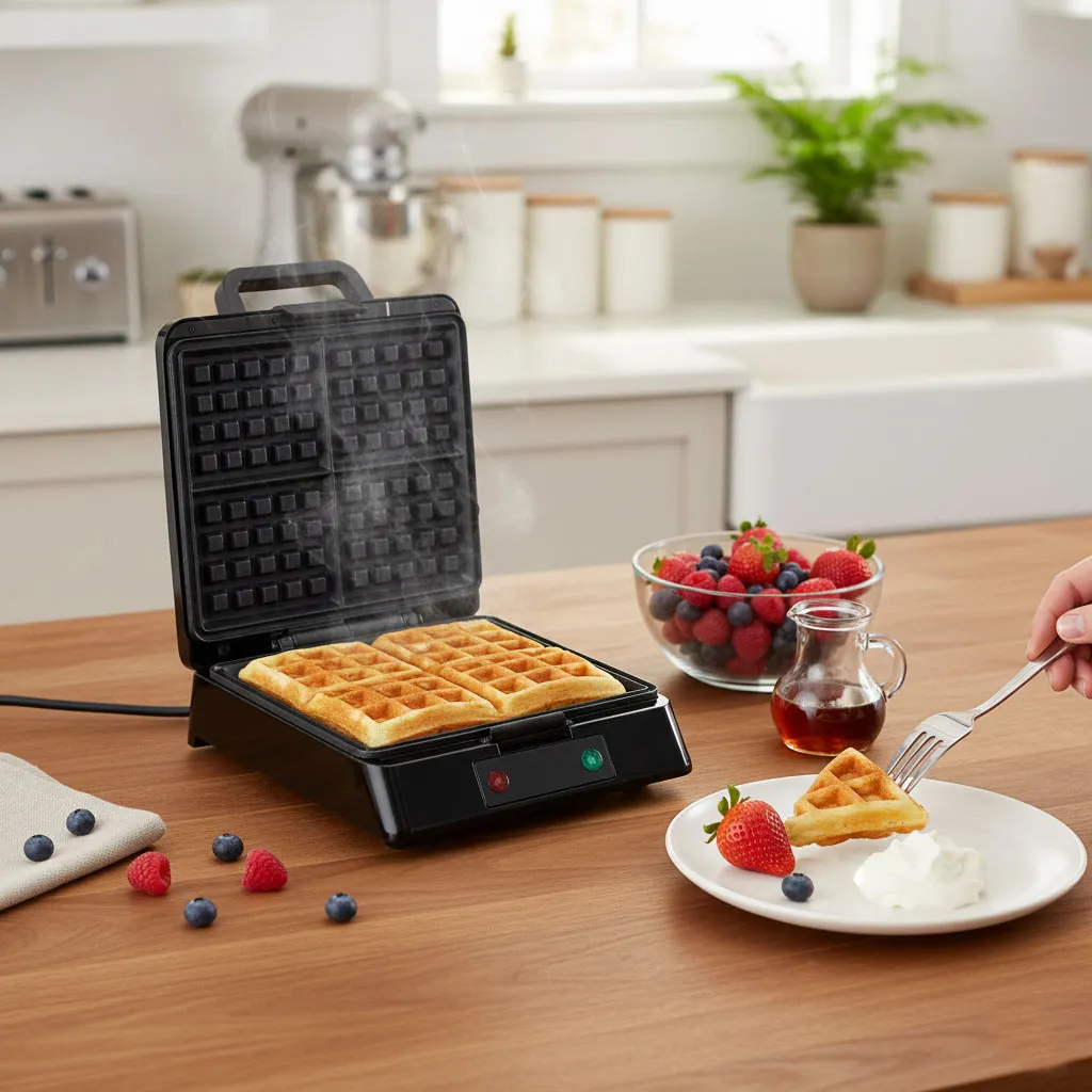 kaden aparat za vafle za 4 velika vafla – neprianjajući premaz, 1080–1300 w - slika 3