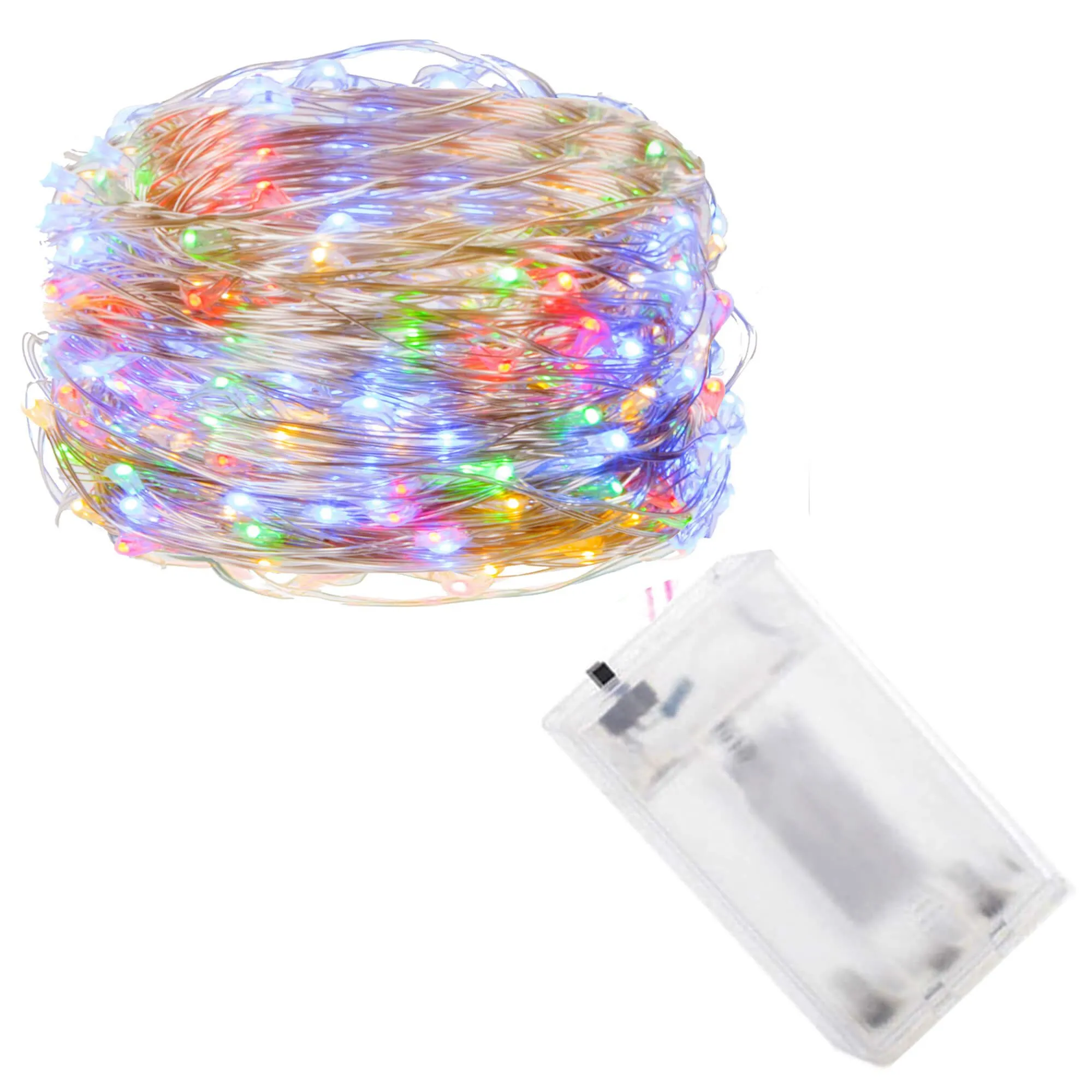 led lampice na baterije, 100 led šarene diode - slika 7
