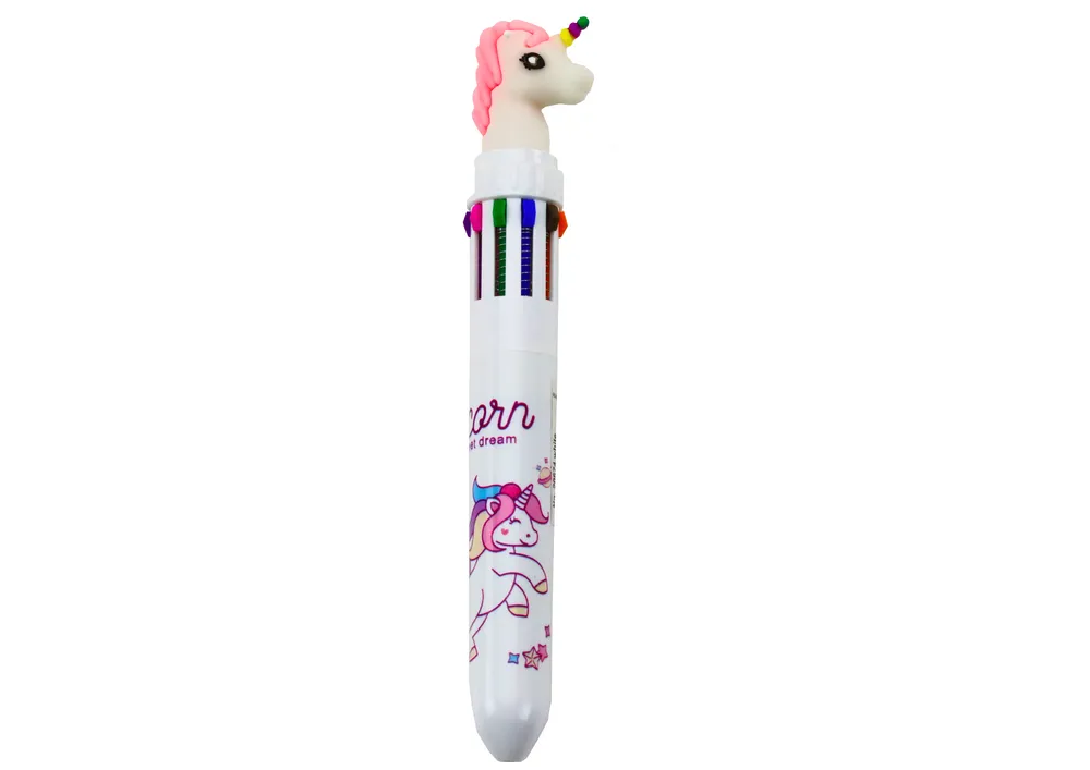 unicorn automatska olovka, 10 boja bijela - slika 3